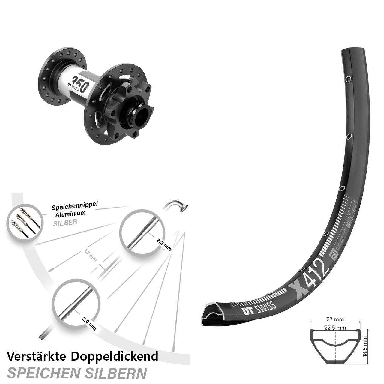DT Swiss X 412-350 Disc 29 Zoll Laufrad 15x100