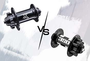 Vergleich-KX-M-Disc-6-Loch-QR-5-100-vs-DT-Swiss-350-6-Loch-QR-5-100-Vorderradnabe