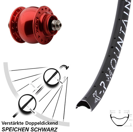 kaufen-sie-online-guenstig-bikepacking-mountainbike-mtb-vorderrad-mit-nabendynamo