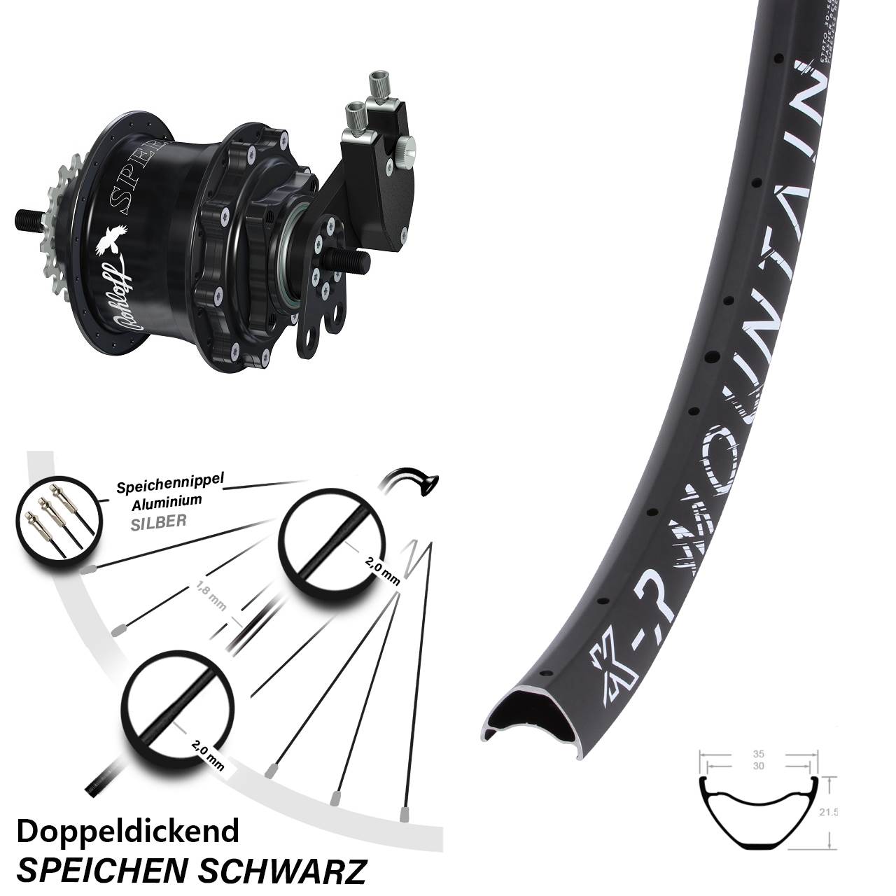 27,5 Zoll KX-R Mountain Rohloff Speedhub TS DB Tandem