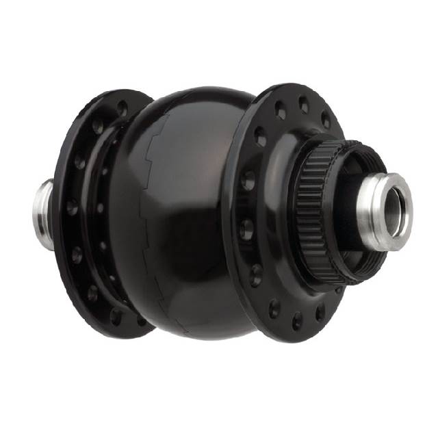 Son 28-12 Nabendynamo Disc Centerlock Steckachse schwarz eloxiert