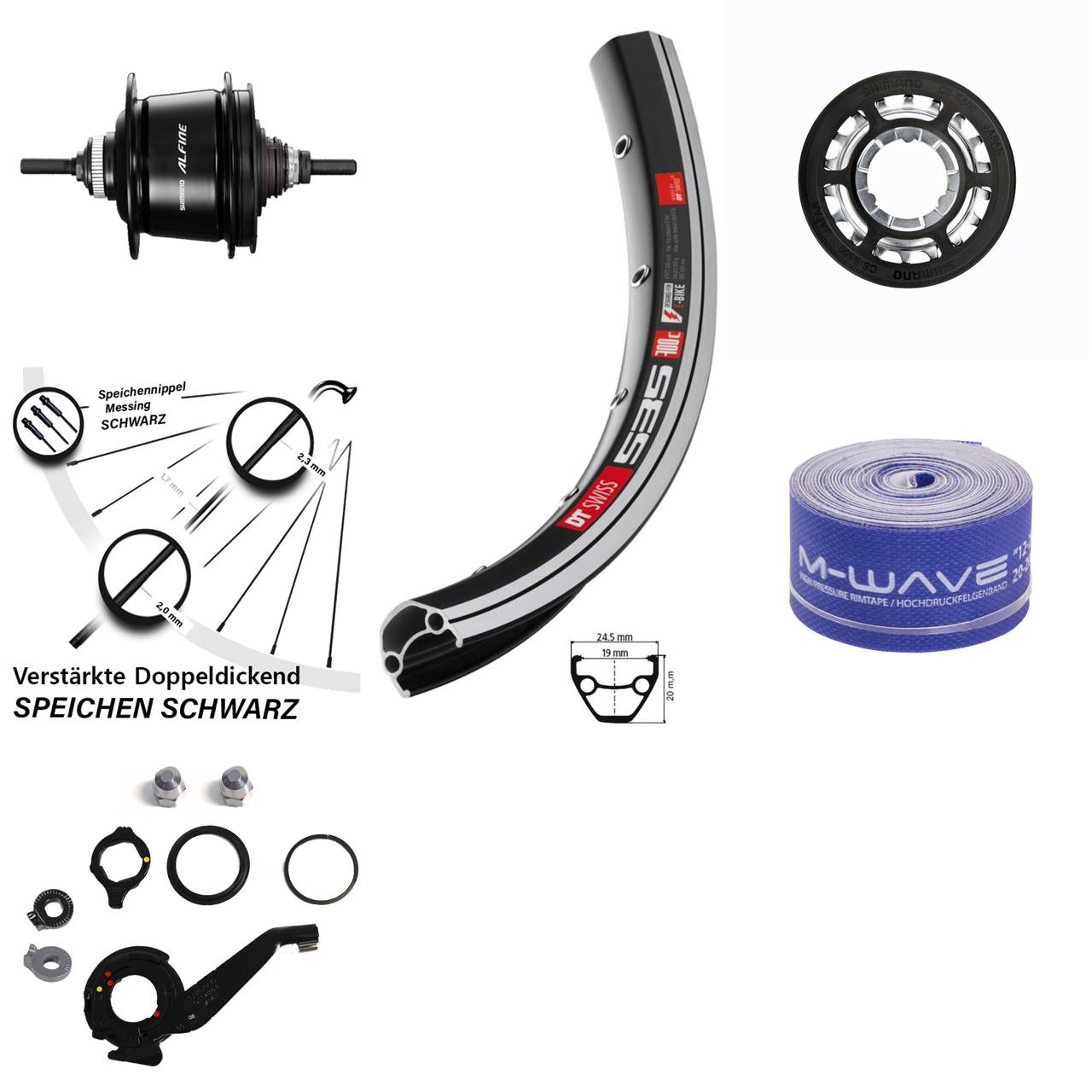 DT Swiss Hinterrad Shimano Alfine 8-Gang 28 Zoll