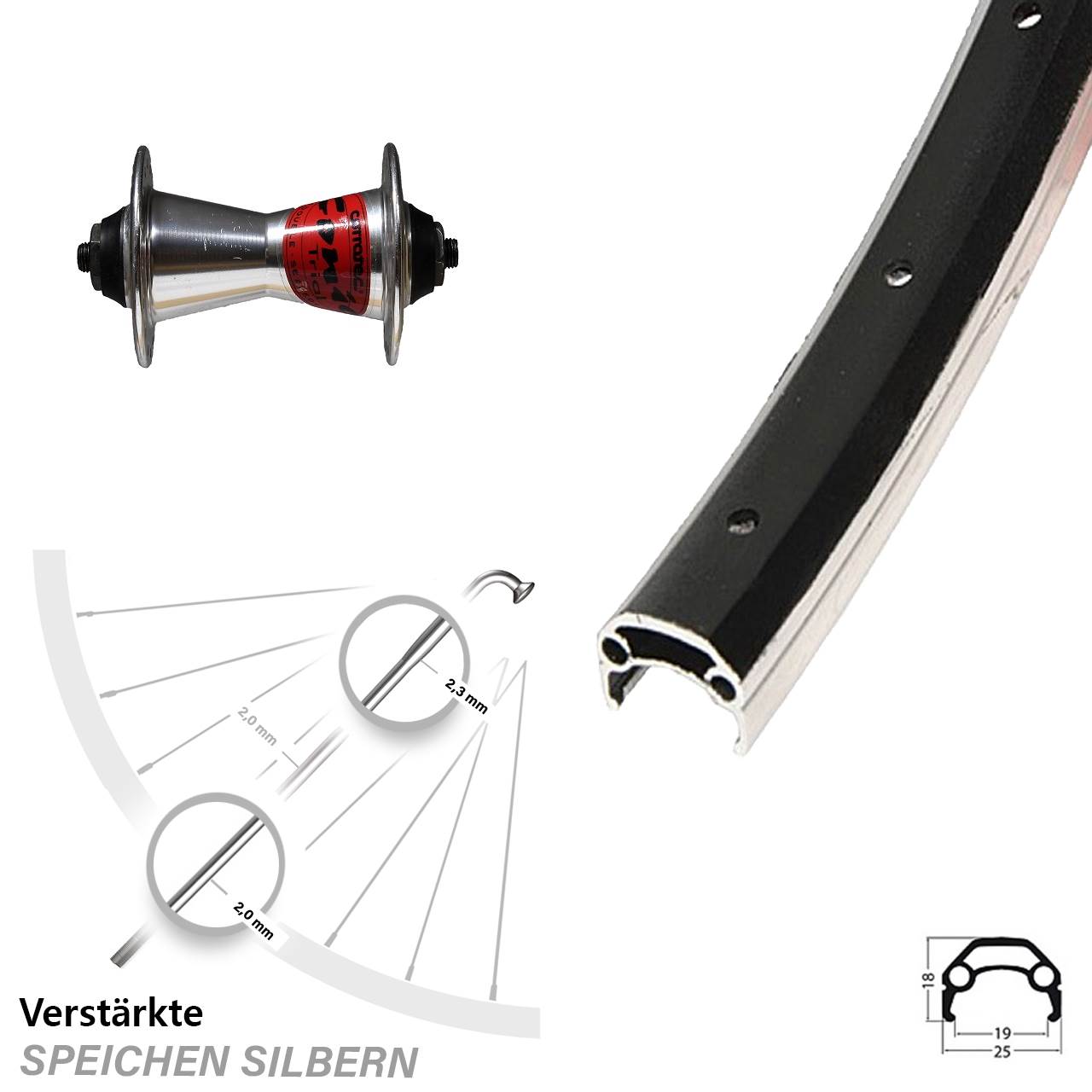 Schürman Yak 19 Formula Conic 20 Zoll Laufrad QR