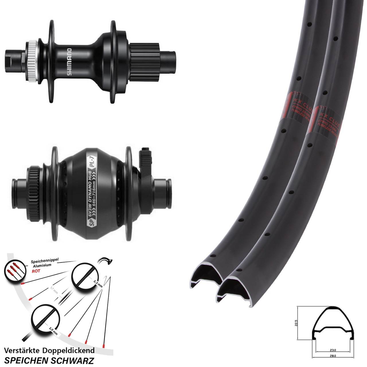 Disc Laufradsatz 26 Zoll KX Clue Shimano FH-MT510 Shutter PL-7 Micro Spline 12x100/142