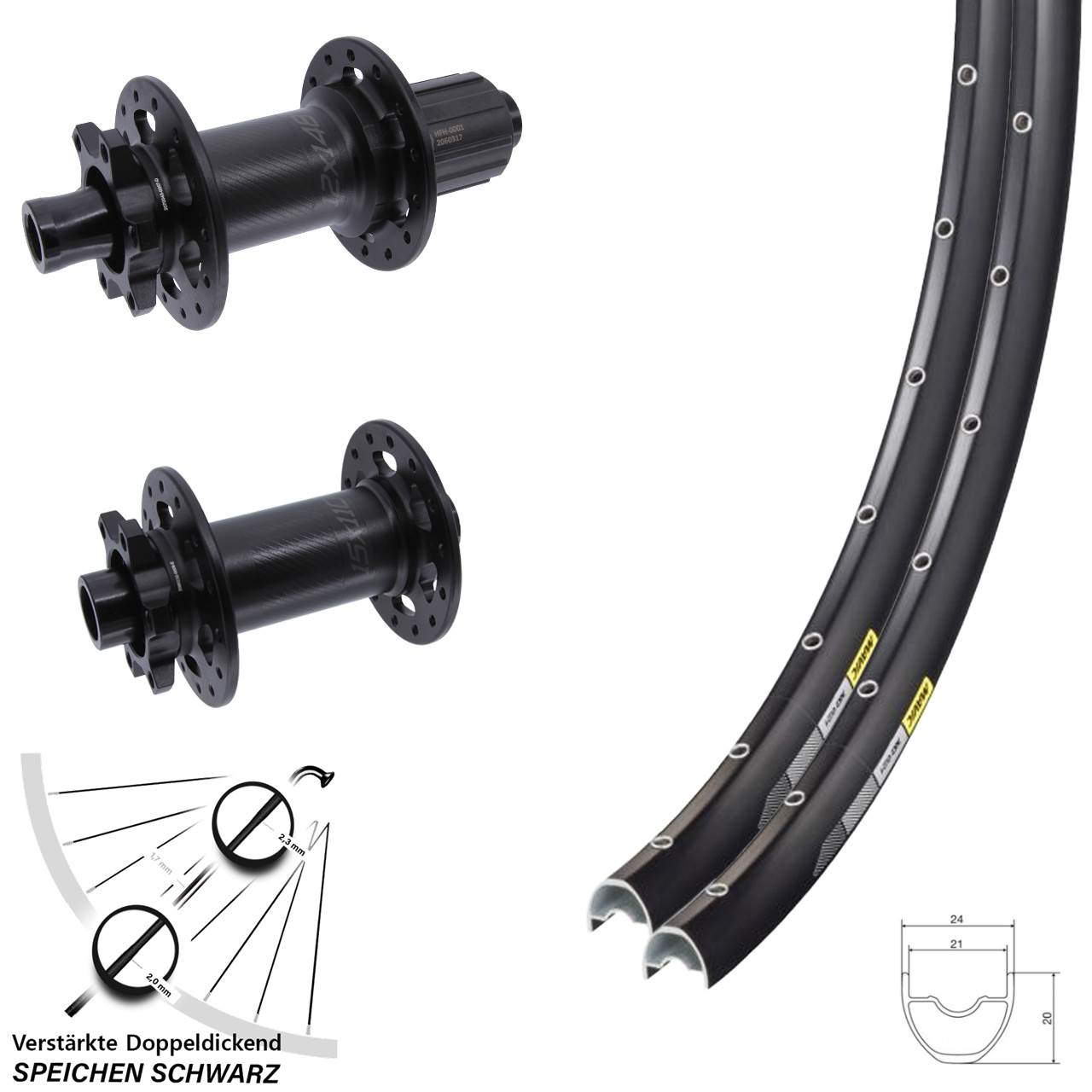 Boost Disc Laufradsatz 15x110 12x148 29 Zoll Mavic XC 621 Bear Pawls 8-11 fach HG