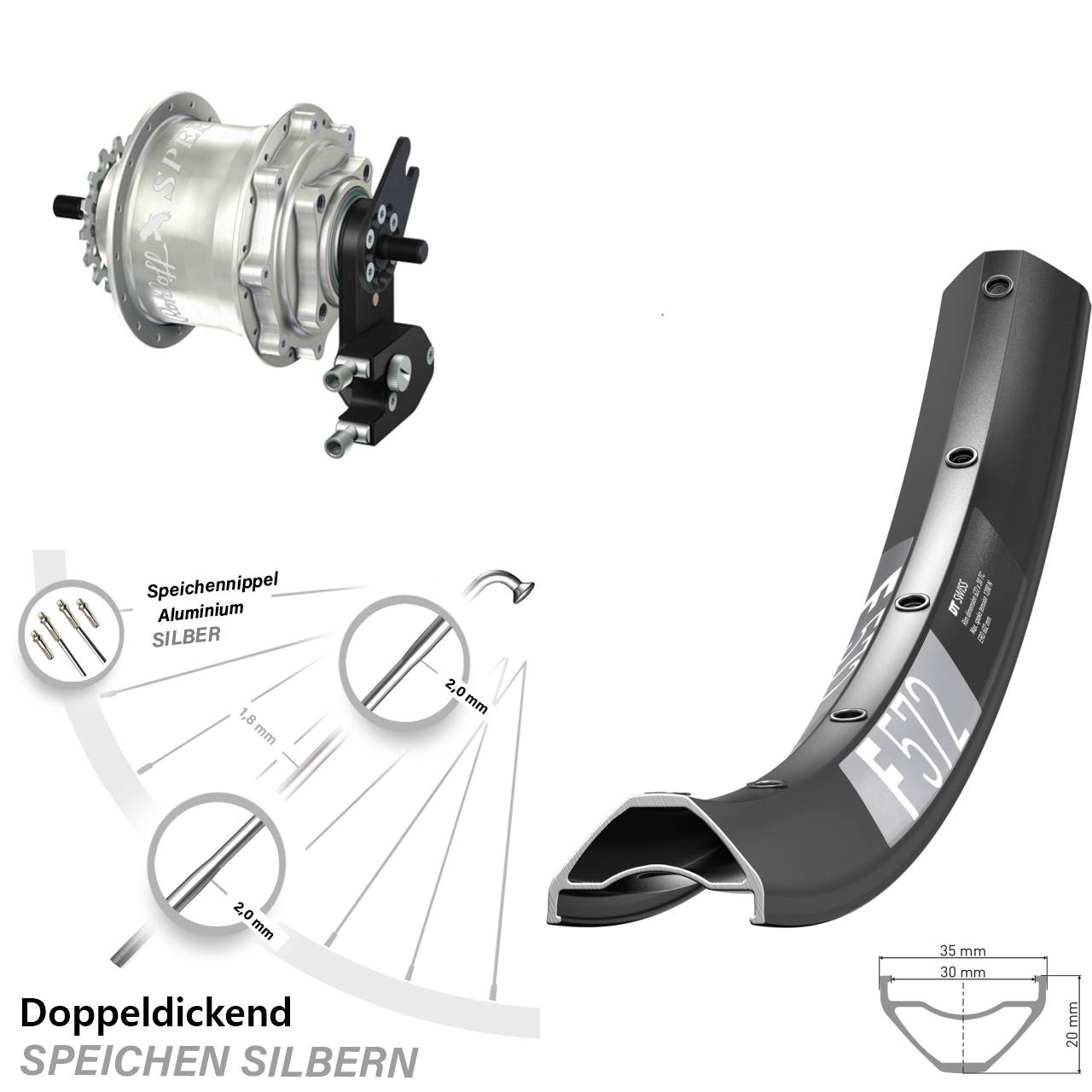 Disc Hinterrrad 29 Zoll DT Swiss F572 Rohloff Speedhub 500/14 TS DB OEM2