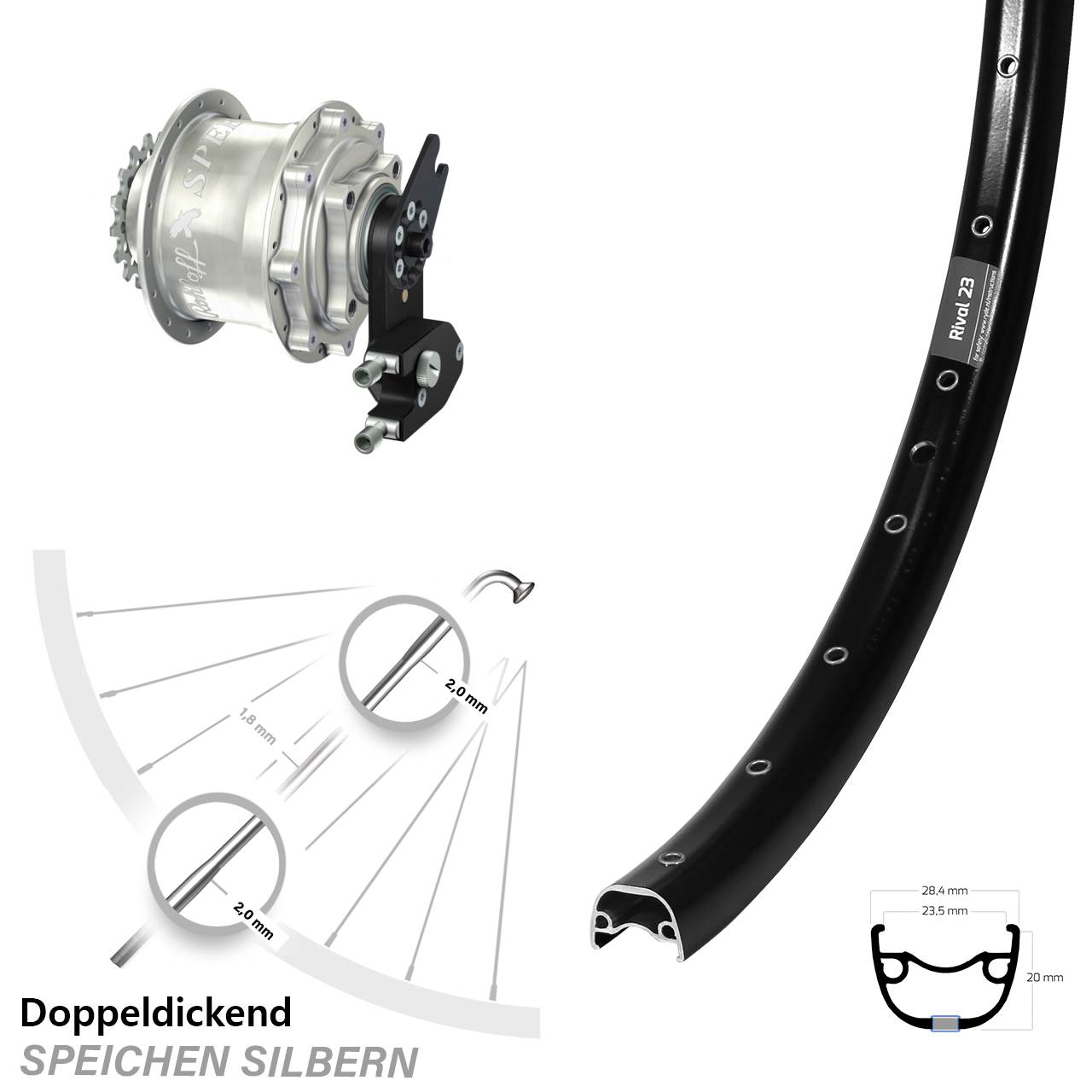650B Ryde Rival 23 Rohloff Speedhub 500/14 CC DB OEM2