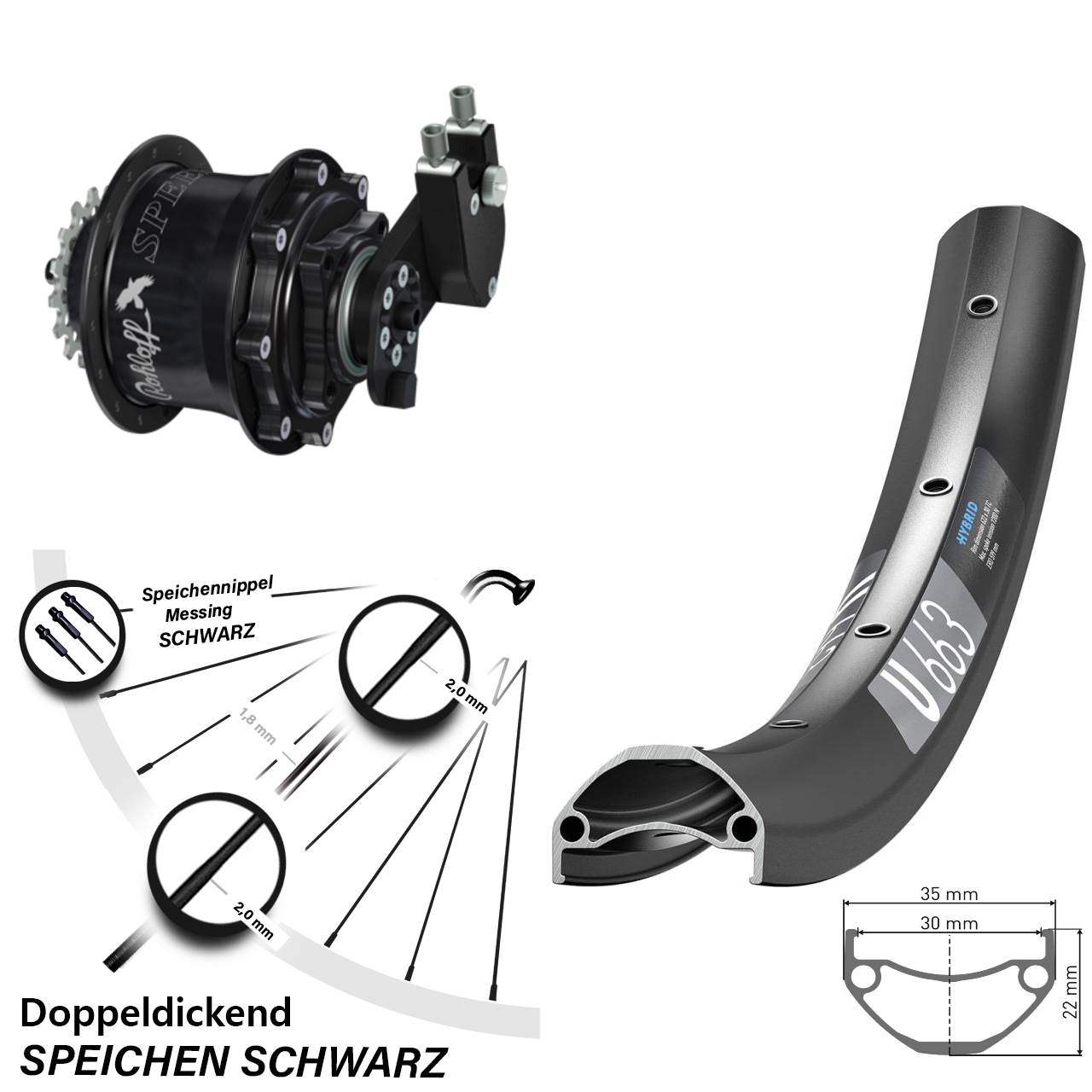 Disc Hinterrrad 26 Zoll DT Swiss U 663 Rohloff Speedhub 500/14 CC DB OEM