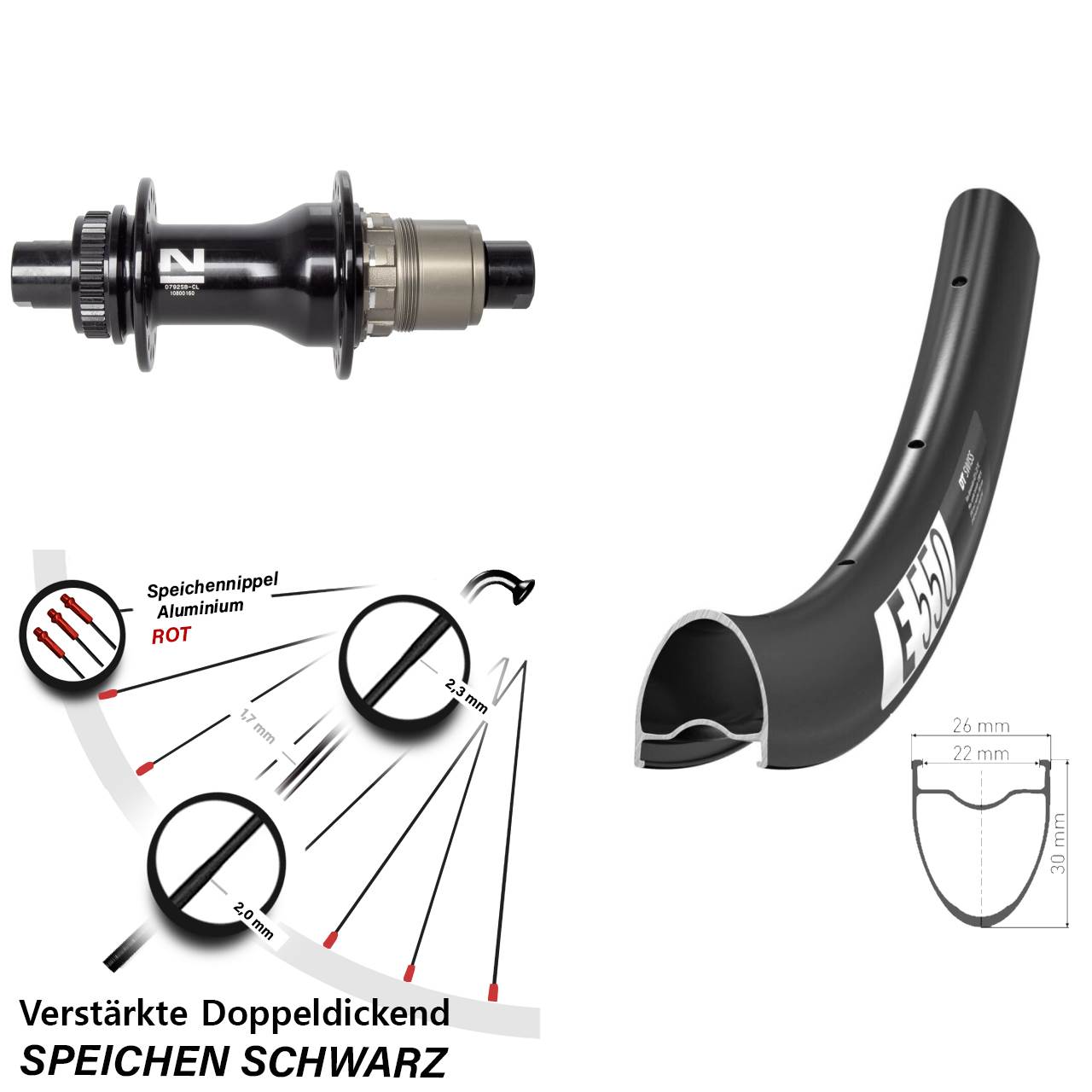 Disc Hinterrad 28 Zoll DT Swiss E550 Novatec D792SB XDR 12x142