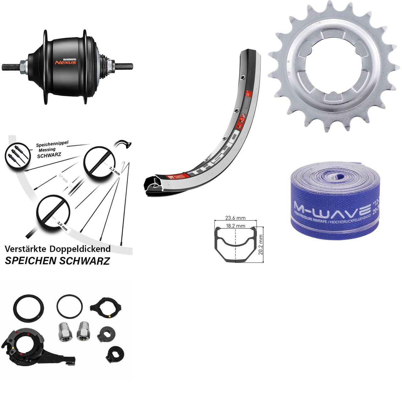 Hinterrad 28 Zoll Shimano Nexus 8 Gang DT Swiss TK 540 Freilauf