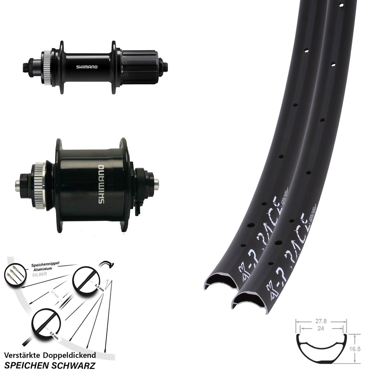 Centerlock Laufradsatz QR 29 Zoll KX-R Race Shimano DH-UR700 FH-QC400 8-11 fach HG