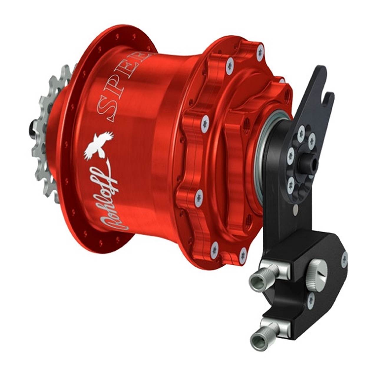 Rohloff 14 Gang Speedhub Nabe für Scheibenbremse 500/14 CC DB OEM2 rot