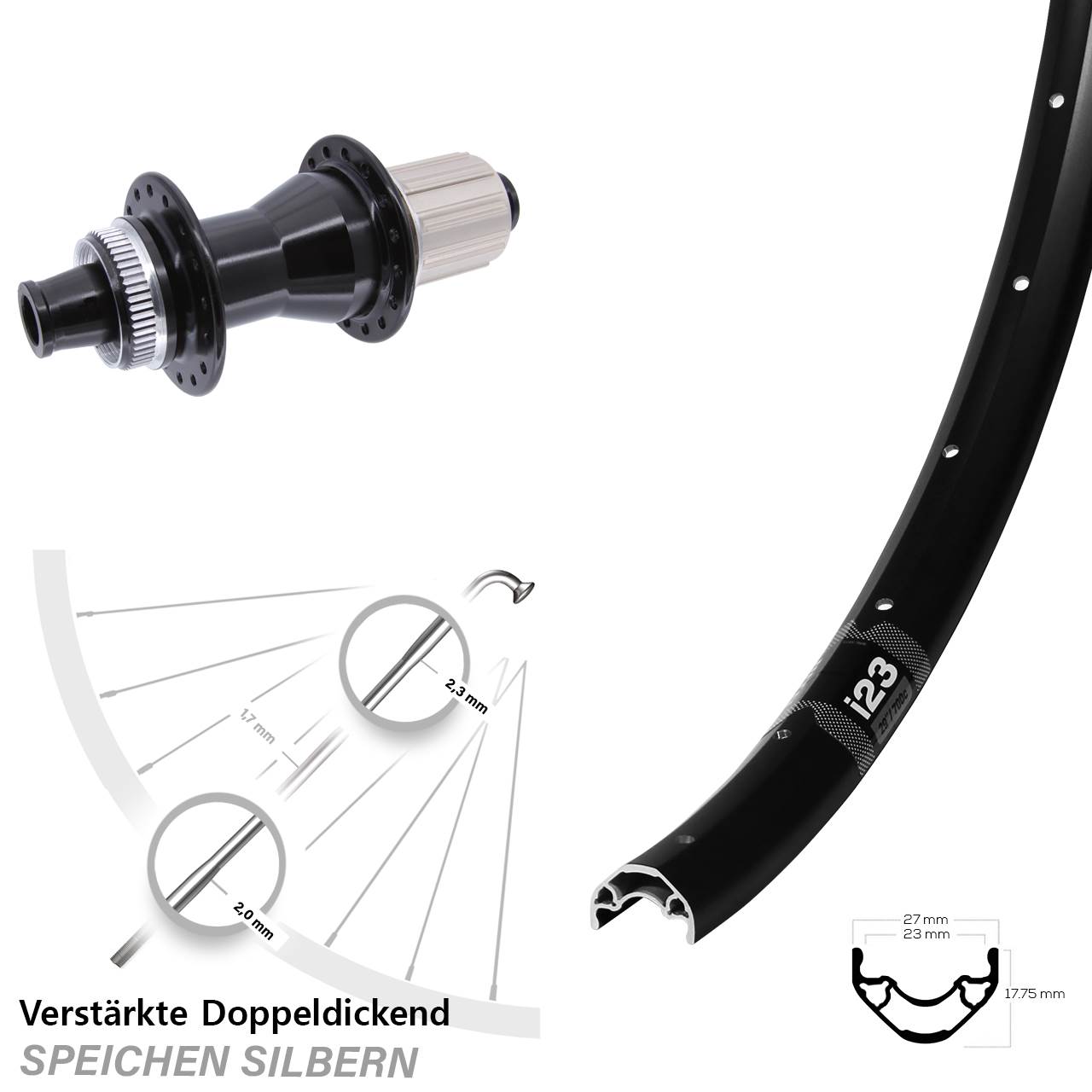WTB i23 ST Novatec CL-142 29 Zoll Disc Laufrad 12x142 8-12 fach