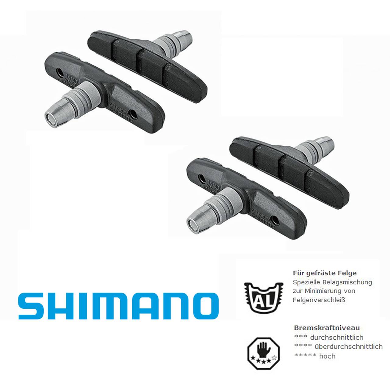 Shimano Bremsschuhe M70T3 V-Brake passend für BR-M 570-580-530-420