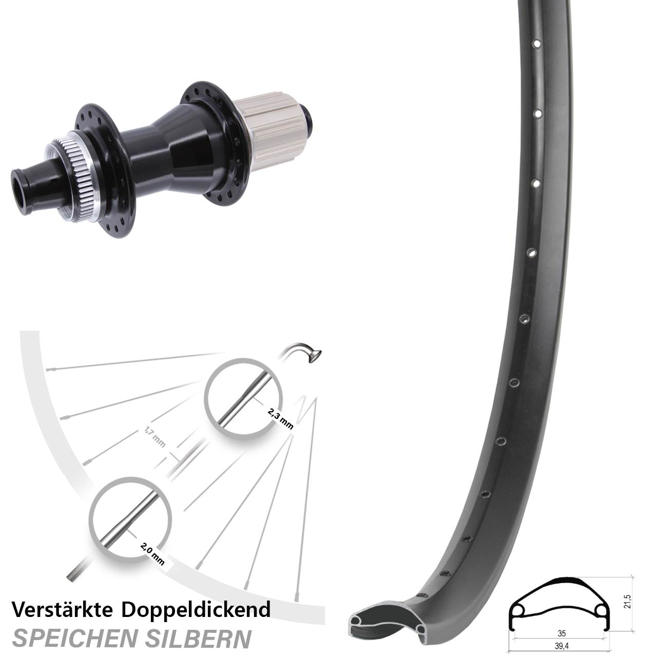 Disc Hinterrad 29 Zoll Ambrosio E35 Novatec CL-142 8-12 fach 12x142