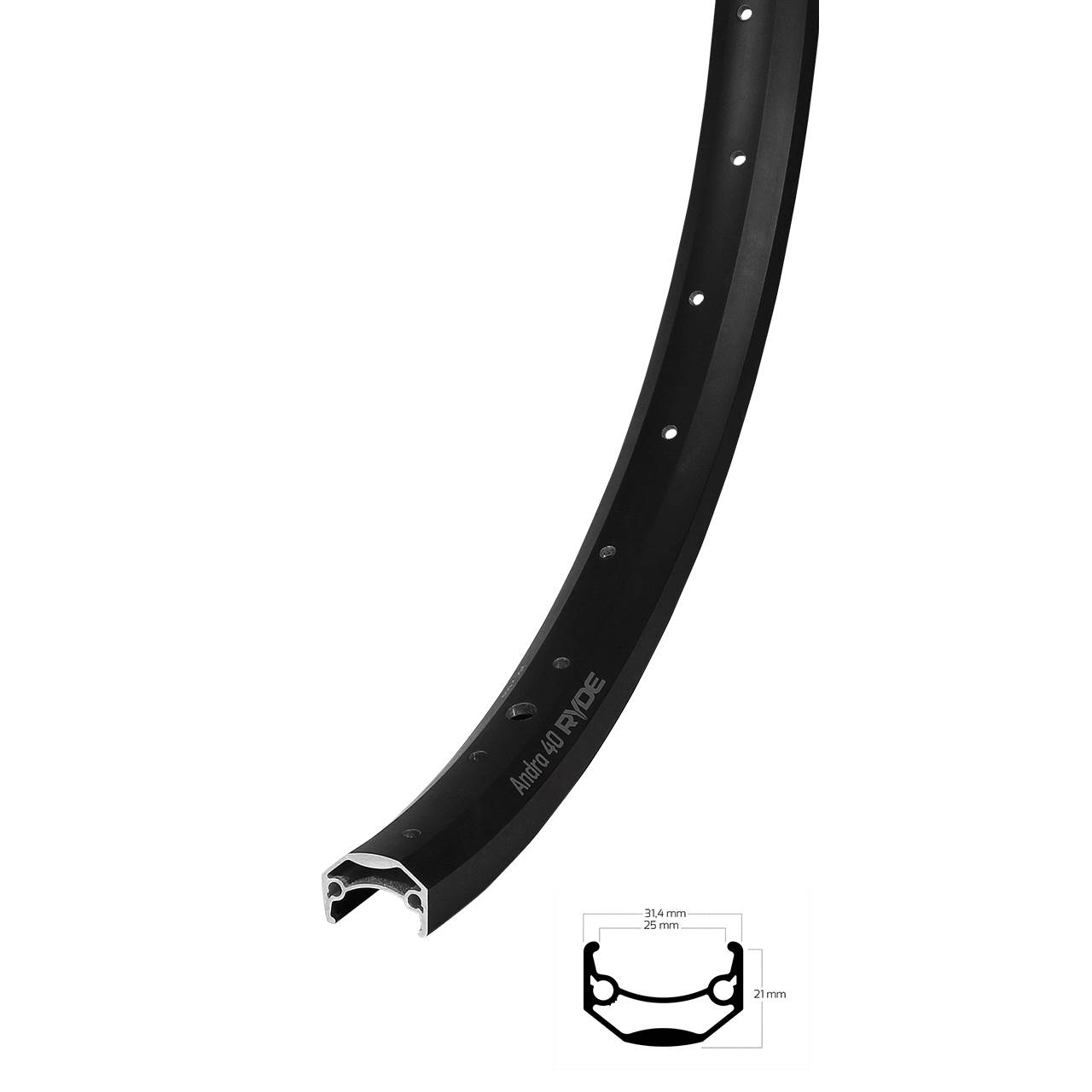 Felge 28 Zoll Ryde Andra 40 Disc schwarz