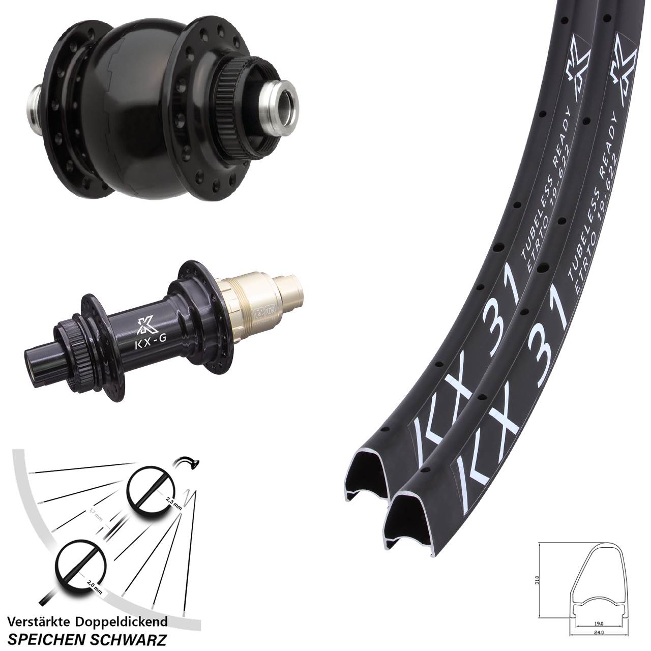 KX 31 SONdelux 28 Zoll Disc Laufradsatz 12x100/142 XDR 11-12 fach