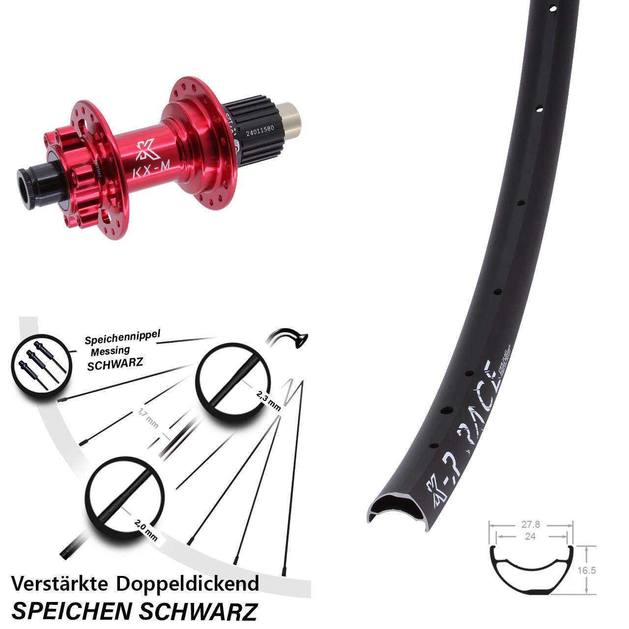 Disc Hinterrad KX-MR Race rot Micro Spline 12x142
