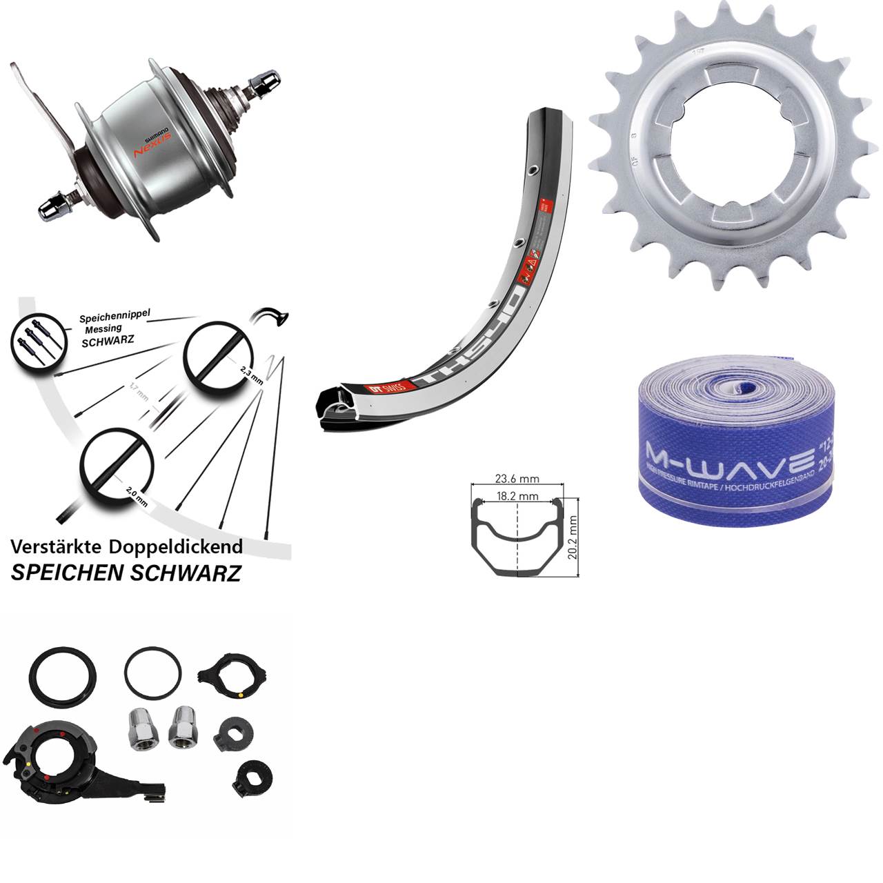 28 Zoll DT Swiss TK540 Hinterrad Shimano Nexus 8 Gang mit Rücktrittbremse