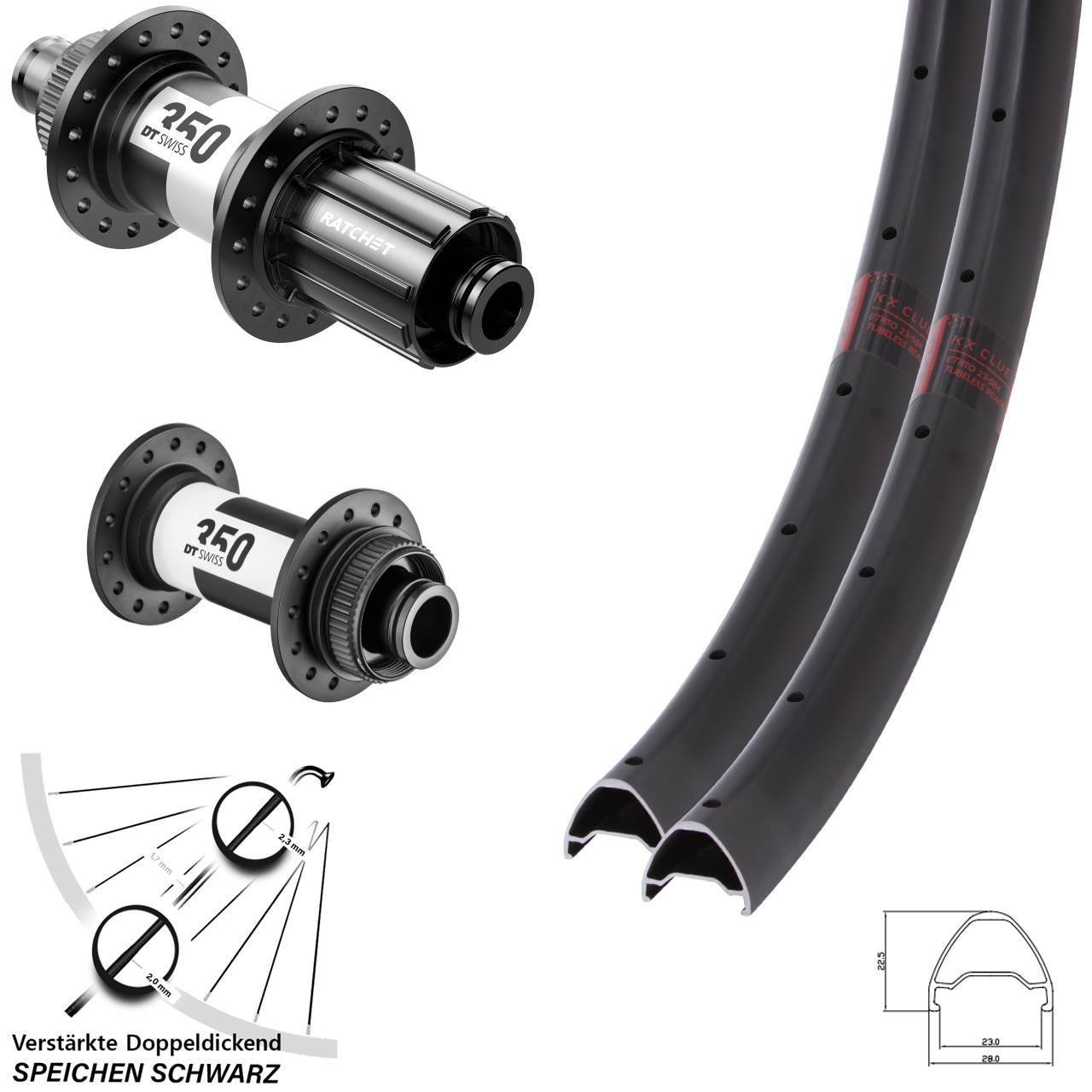 KX Clue DT Swiss 350 29 Zoll Centerlock Laufradsatz 15x100 12x142 11-12 fach HG