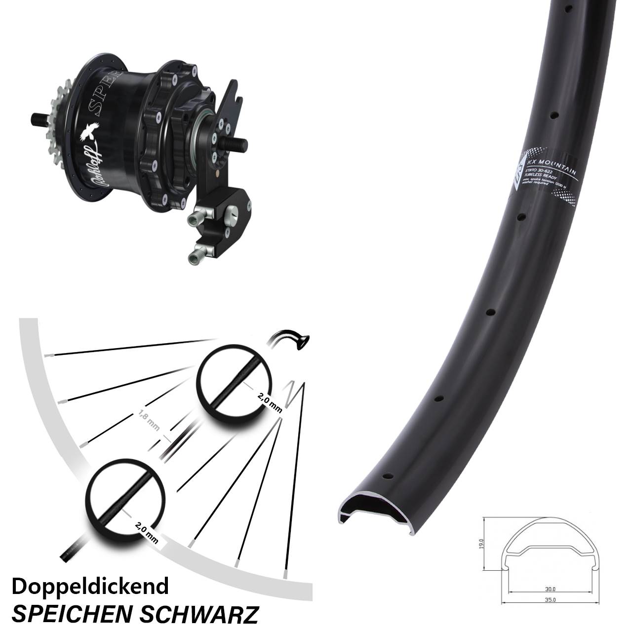 29 Zoll KX Mountain Rohloff Speedhub TS DB OEM2 Tandem