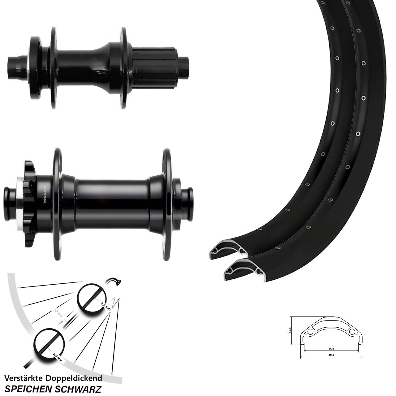Laufradsatz Boost 29 Zoll Ryde Disc 35 Fastace DA210 Novatec D341-B15 8-12 fach