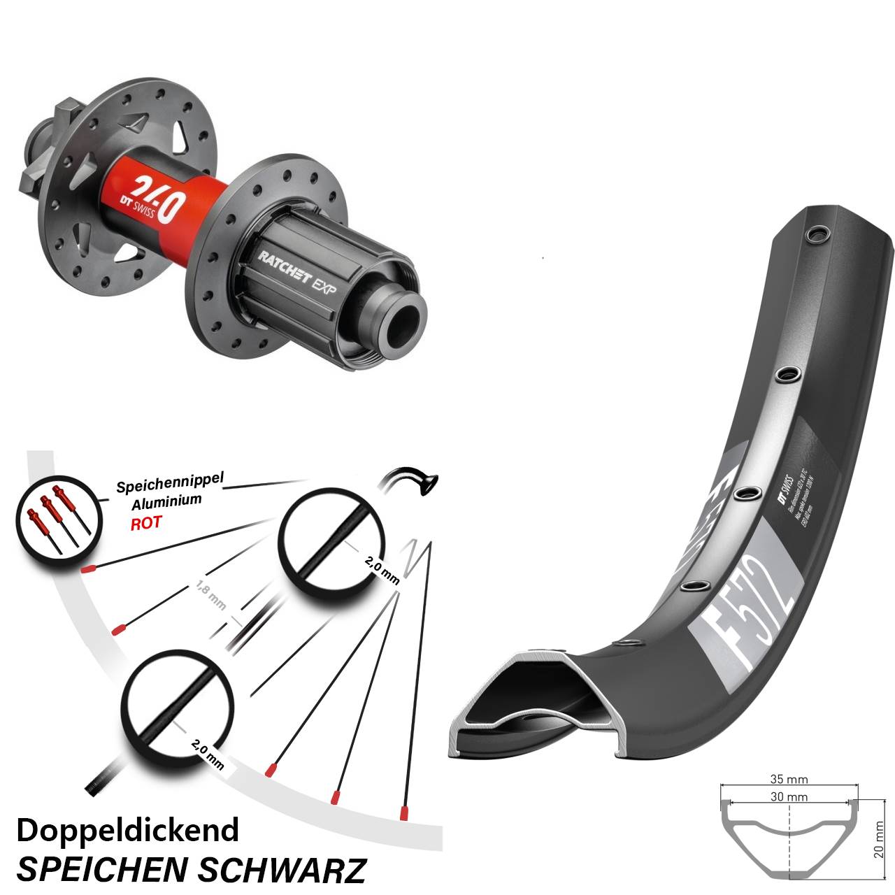Disc Hinterrad 650B DT Swiss F572-240 8-11 fach 12x148