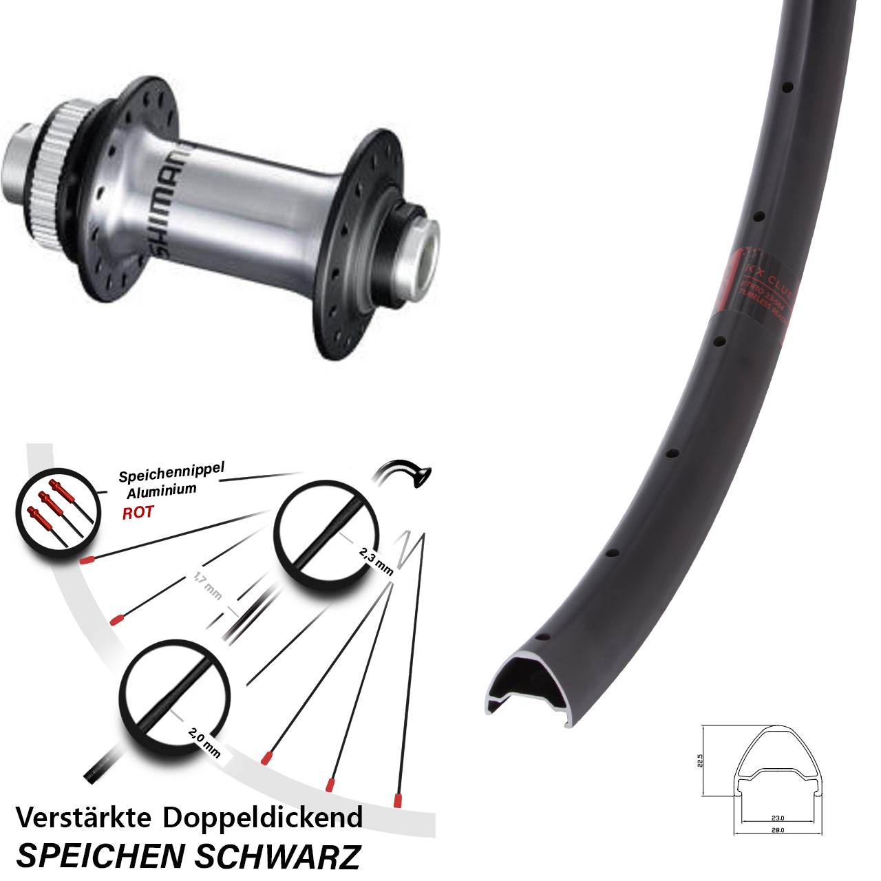 650B KX Clue Shimano RS770 Disc Laufrad 12x100