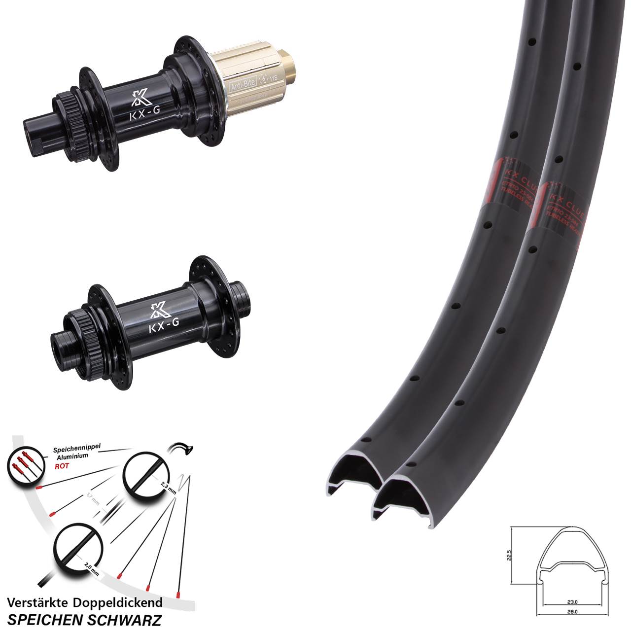 Disc Laufradsatz 27,5 Zoll KX-G Clue 8-12 fach HG 12x100/142