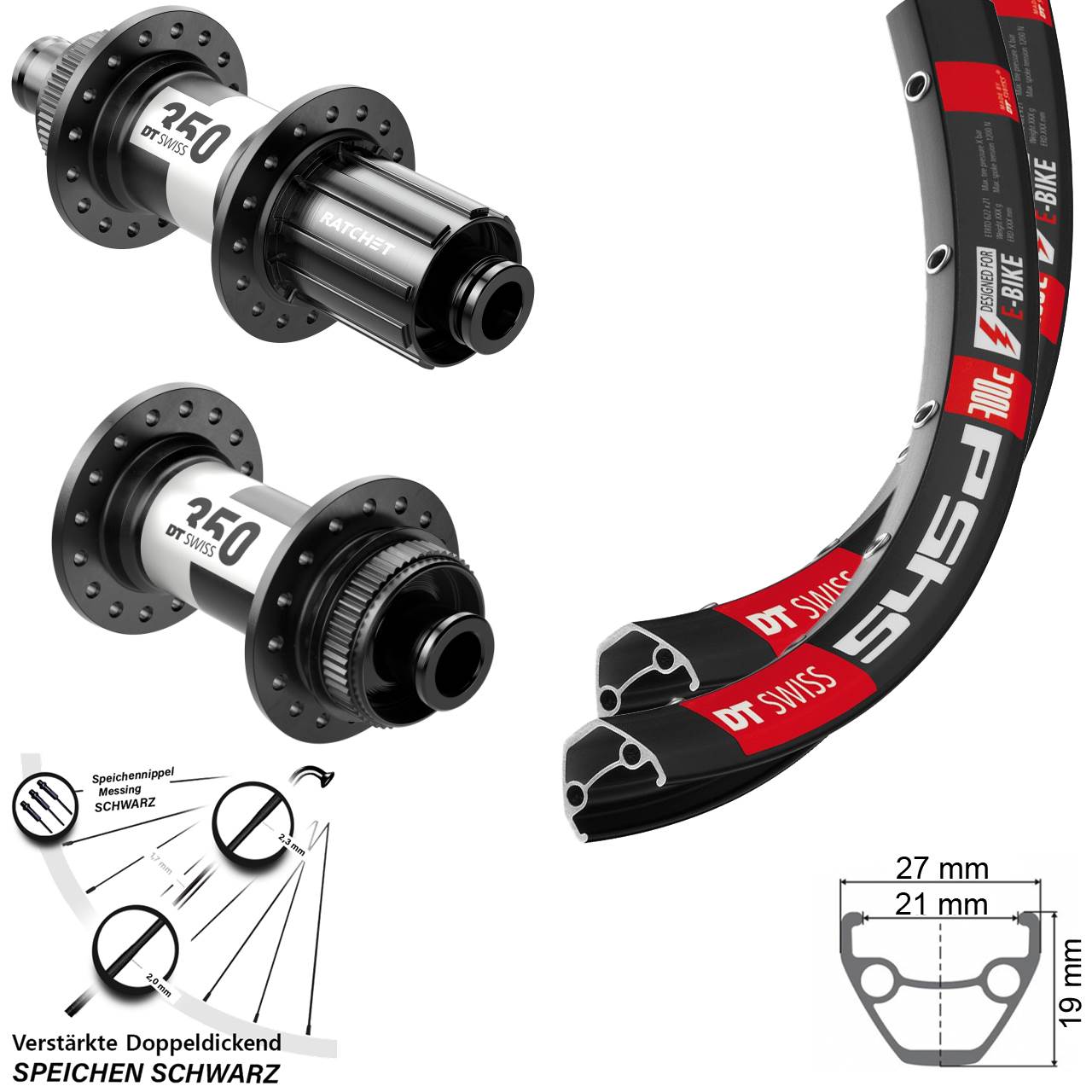 28 Zoll DT Swiss 350 HG Centerlock Laufradsatz 12x100/142