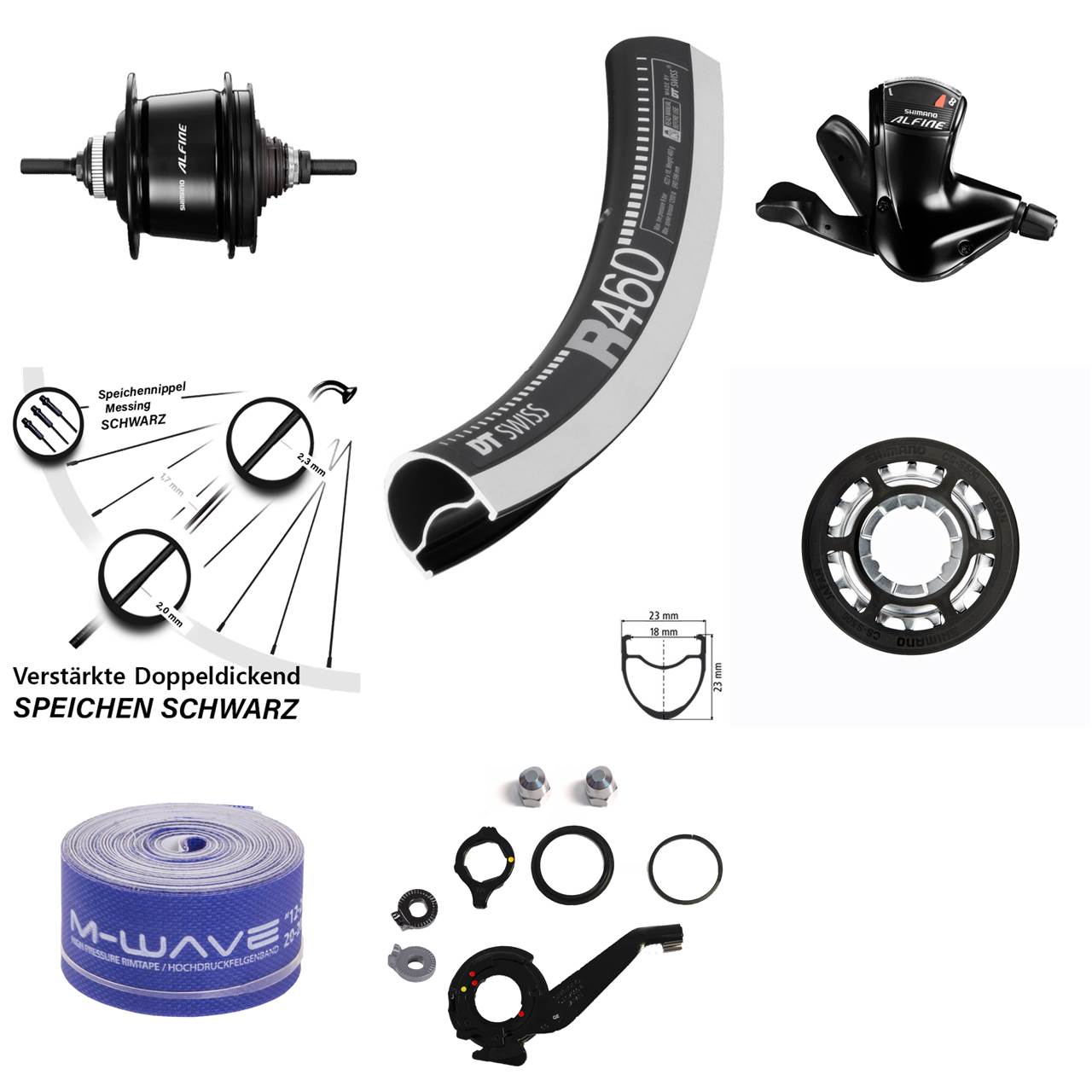 28 Zoll Hinterrad 8-Gang Shimano Alfine SG-S7001 DT Swiss R460