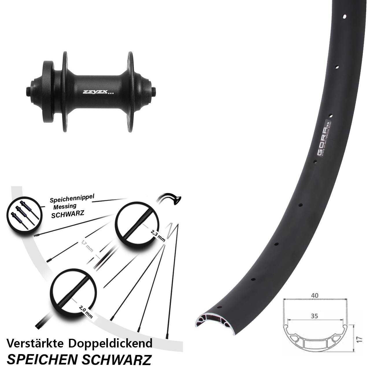 Gora 35 Formula DC-21 27,5 Zoll Disc Vorderrad QR