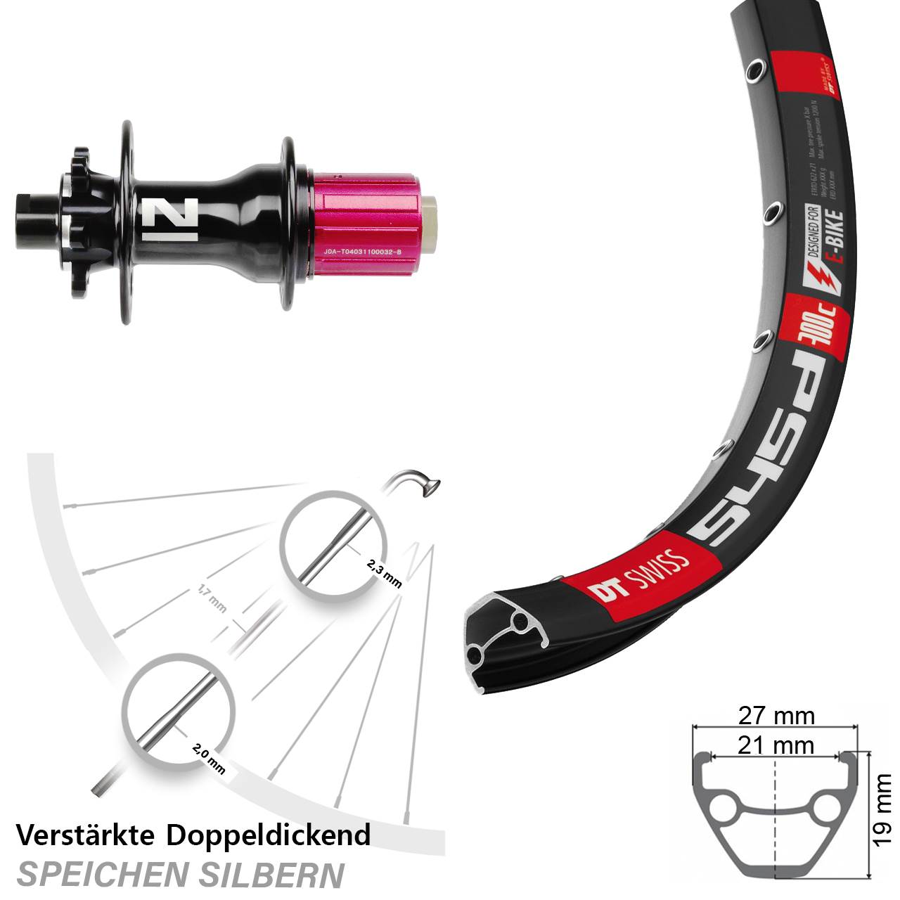 Disc Laufrad 28 Zoll DT Swiss 545d Novatec Superlight 8-12 fach 12x142