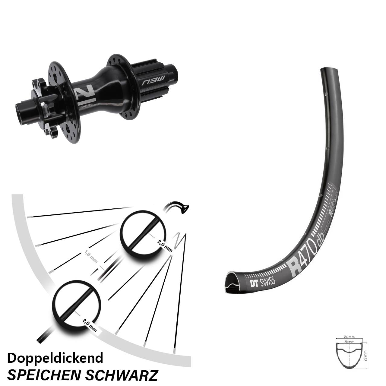 28 Zoll DT Swiss R470 Novatec D792 Disc Laufrad 12x142 Campagnolo N3W