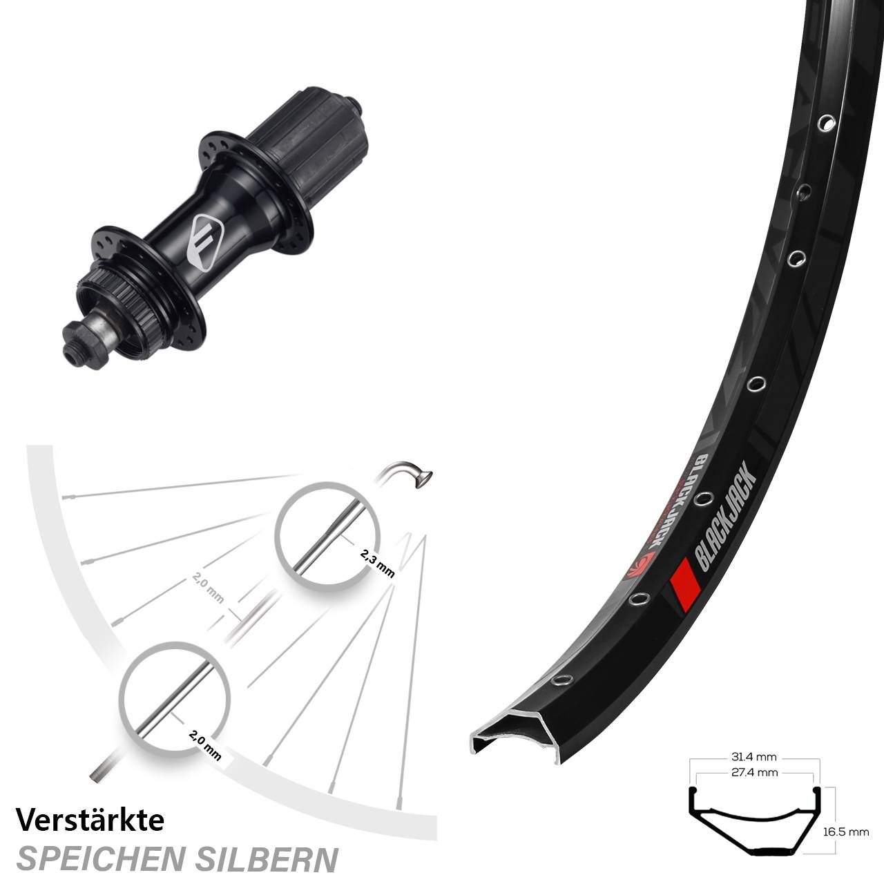 Rodi Ready 27 Formula CL-52 29 Zoll Centerlock Hinterrad QR 8-11 fach HG