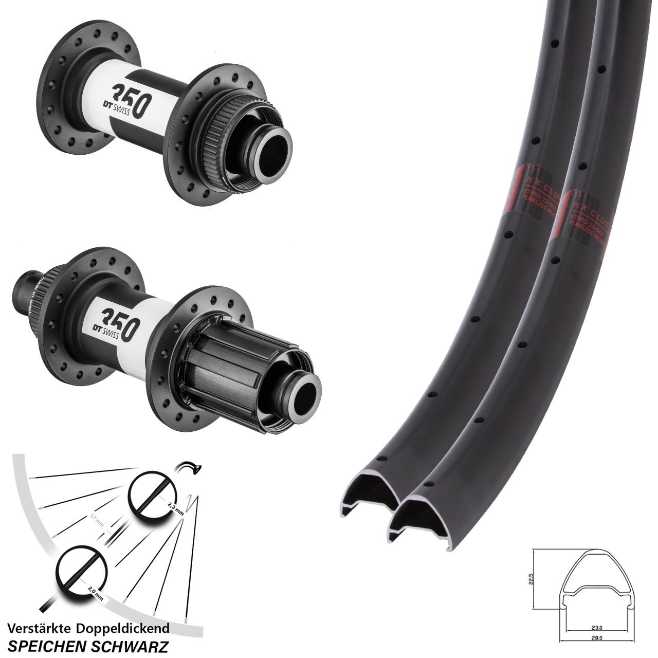 KX Clue DT Swiss 350 27,5 Zoll Centerlock Laufradsatz 15x110 12x148 8-11 fach