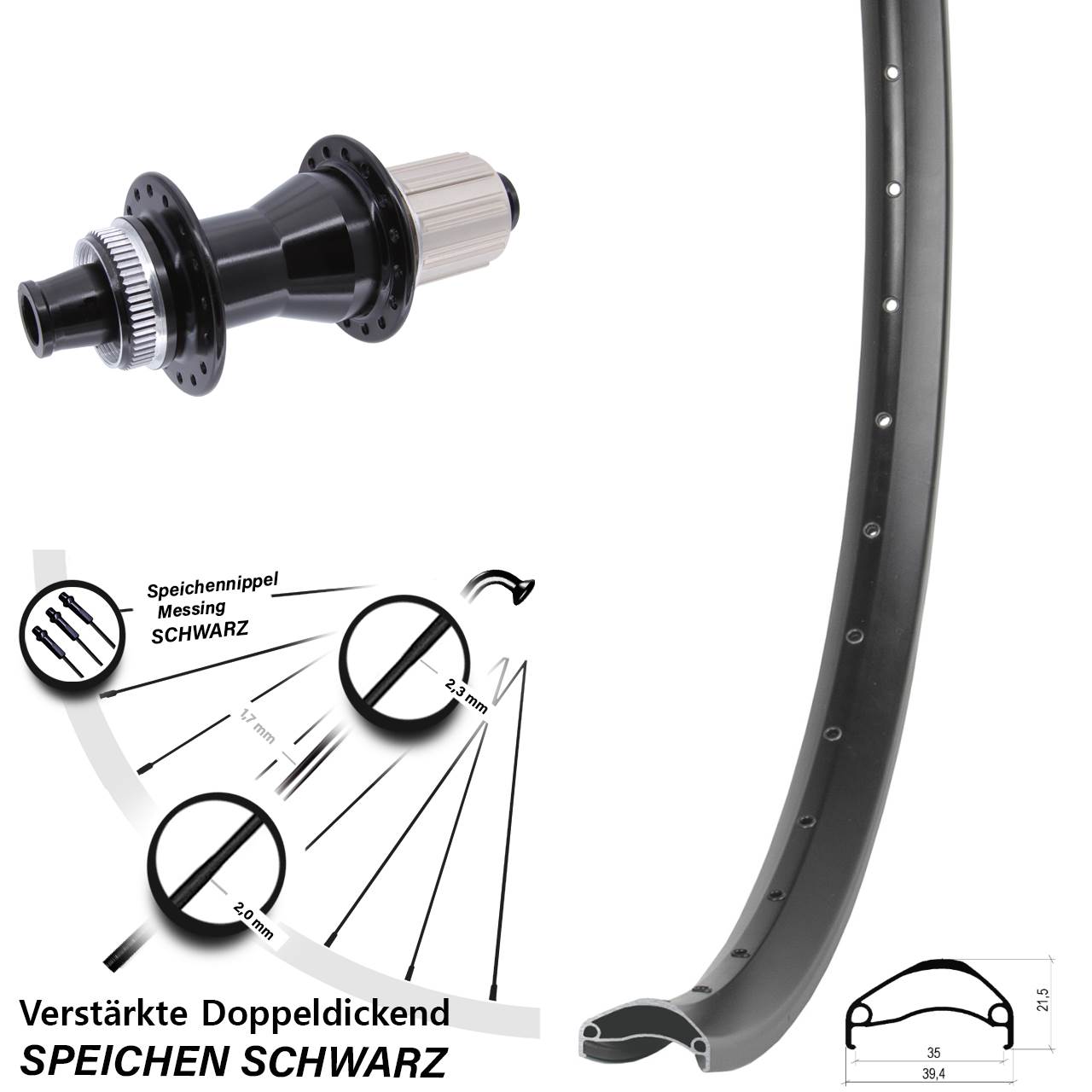 Disc Hinterrad 29 Zoll Ambrosio E35 Novatec CL-142 8-12 fach 12x142