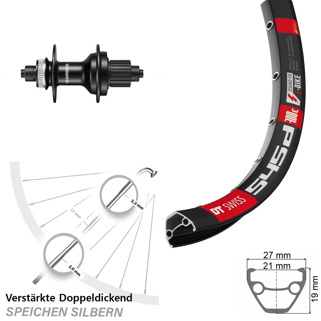Hinterrad Centerlock QR 28-29 Zoll DT Swiss 545 Shimano FH-MT500 Micro Spline
