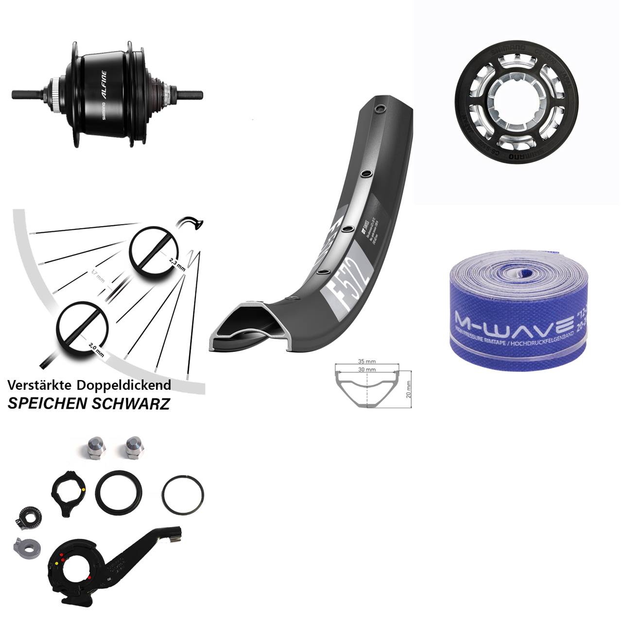 DT Swiss F572 Hinterrad Shimano Alfine 8 Gang Disc 29 Zoll