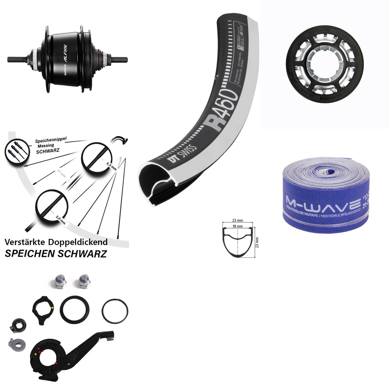 28 Zoll Hinterrad 8-Gang Shimano Alfine SG-S7001 DT Swiss R460