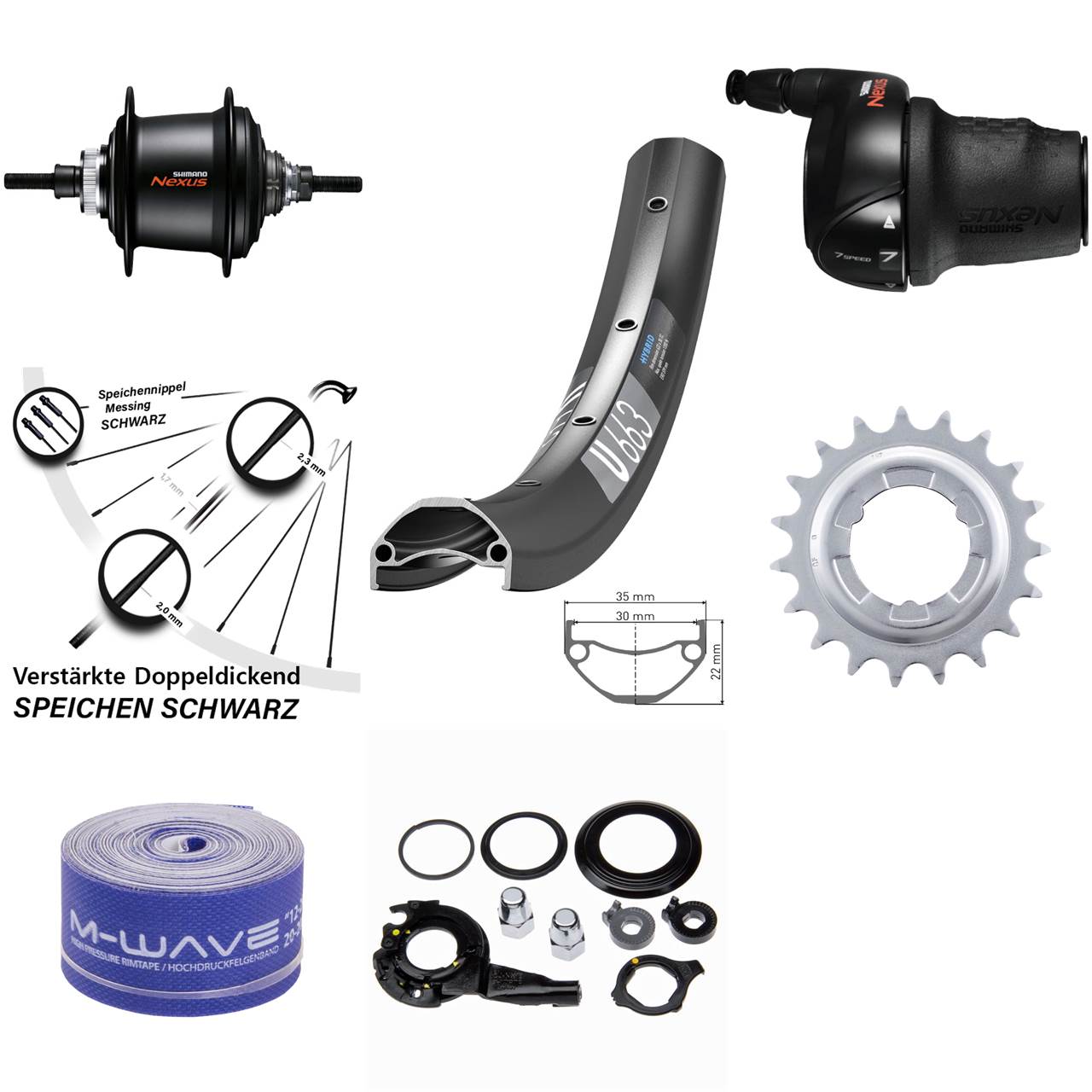 DT Swiss U663 Hinterrad 27,5 Zoll Shimano Nexus 7 Gang Disc