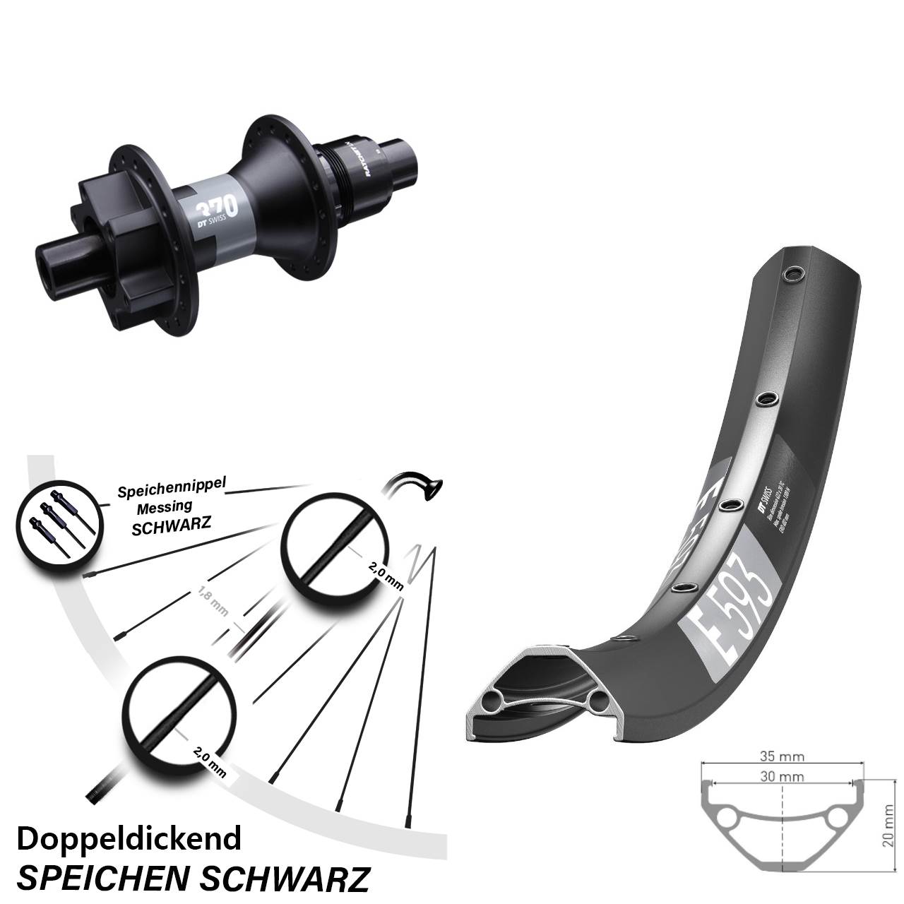 Disc Hinterrad 29 Zoll DT Swiss E593-370 XD 12x142