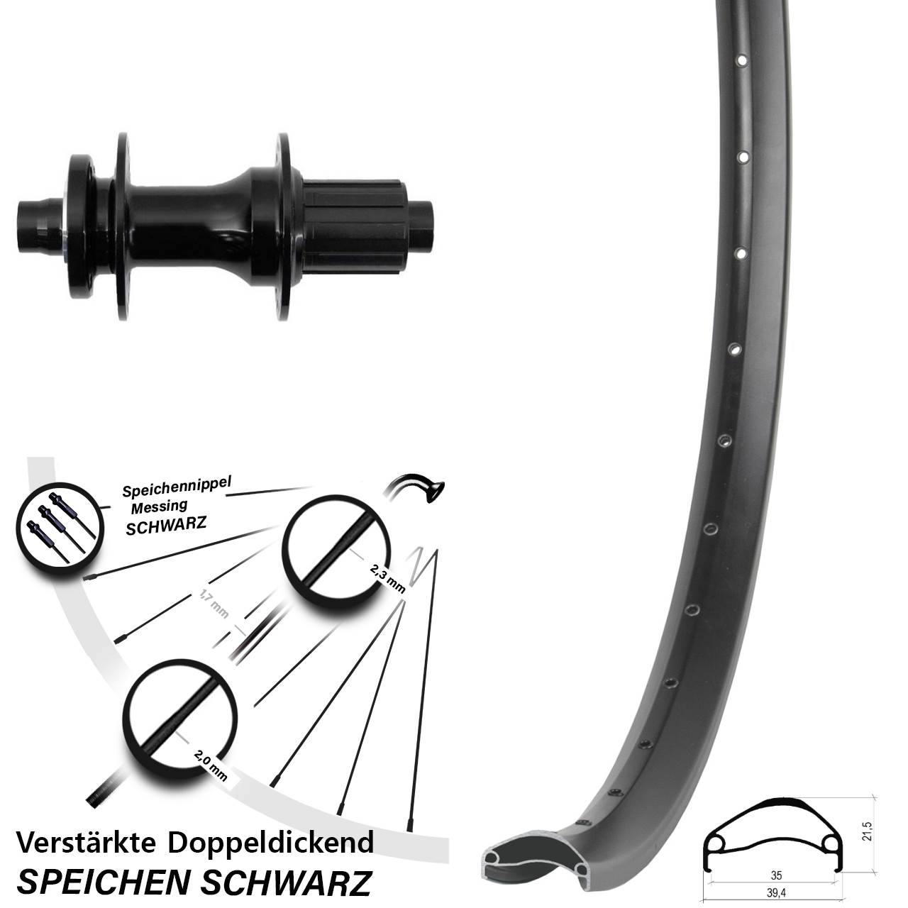Ambrosio E35 Fastace DA210 27,5 Zoll Disc Laufrad 12x148 8-12 fach