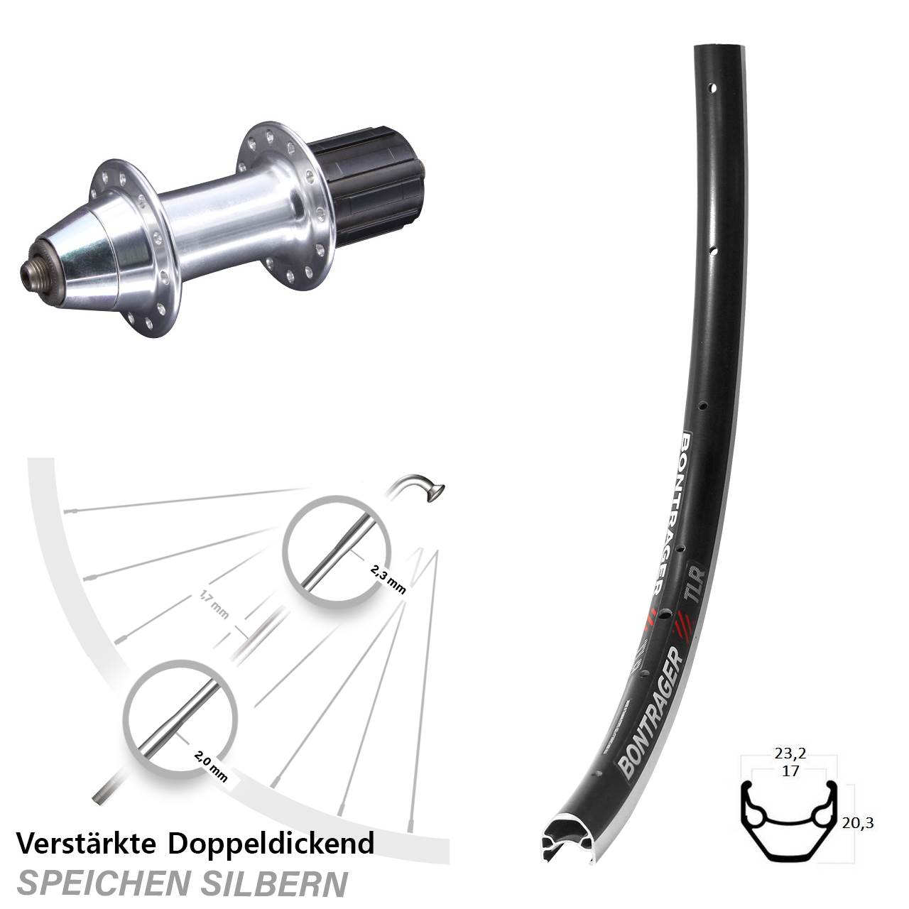 Bontrager TLR Formula 28 Zoll Hinterrad QR 8-11 fach HG