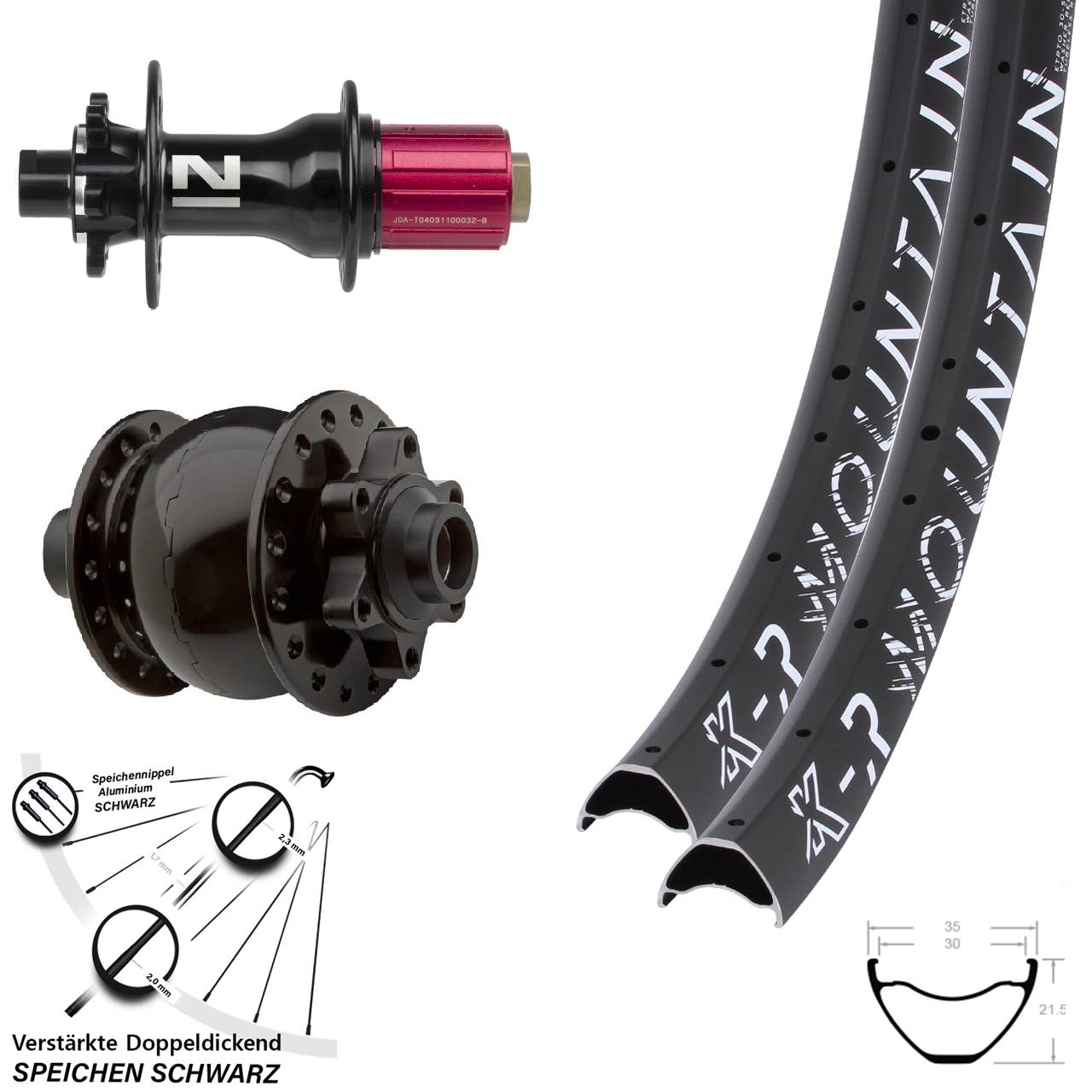 KX-R Mountain Novatec D792 SON 28 29 Zoll Laufradsatz 6-Loch 15x100 12x142 8-12 fach