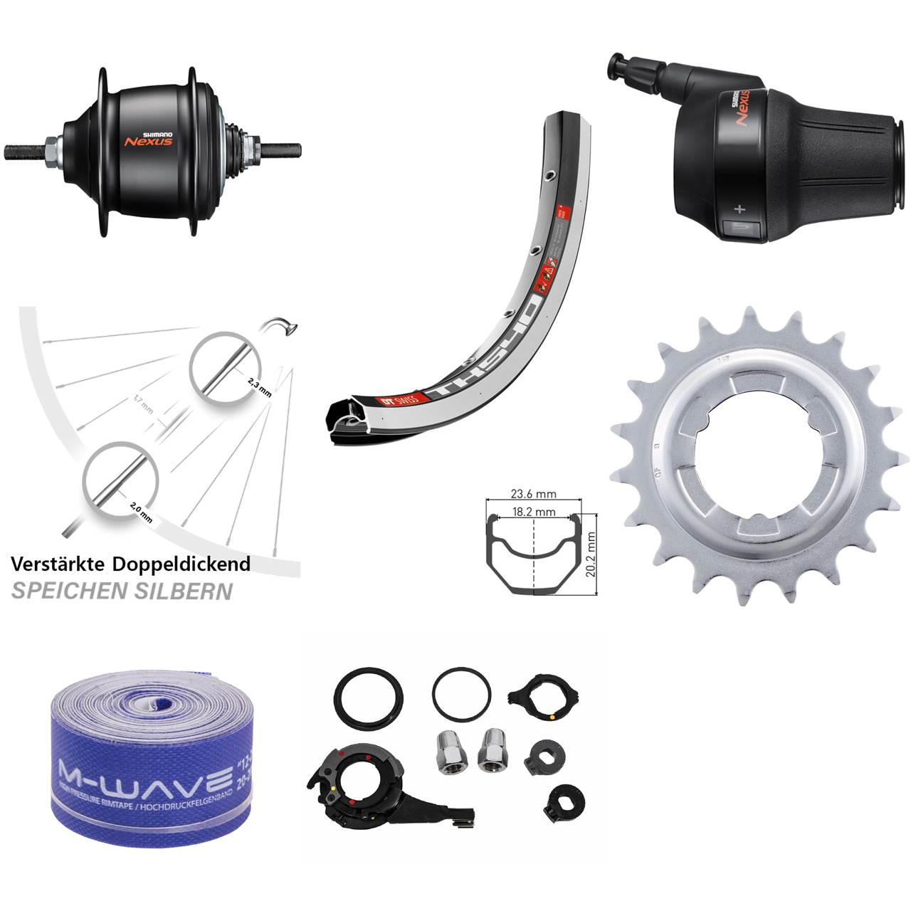 28 Zoll DT Swiss TK 540 Hinterrad Shimano Nexus 8 Gang Freilauf