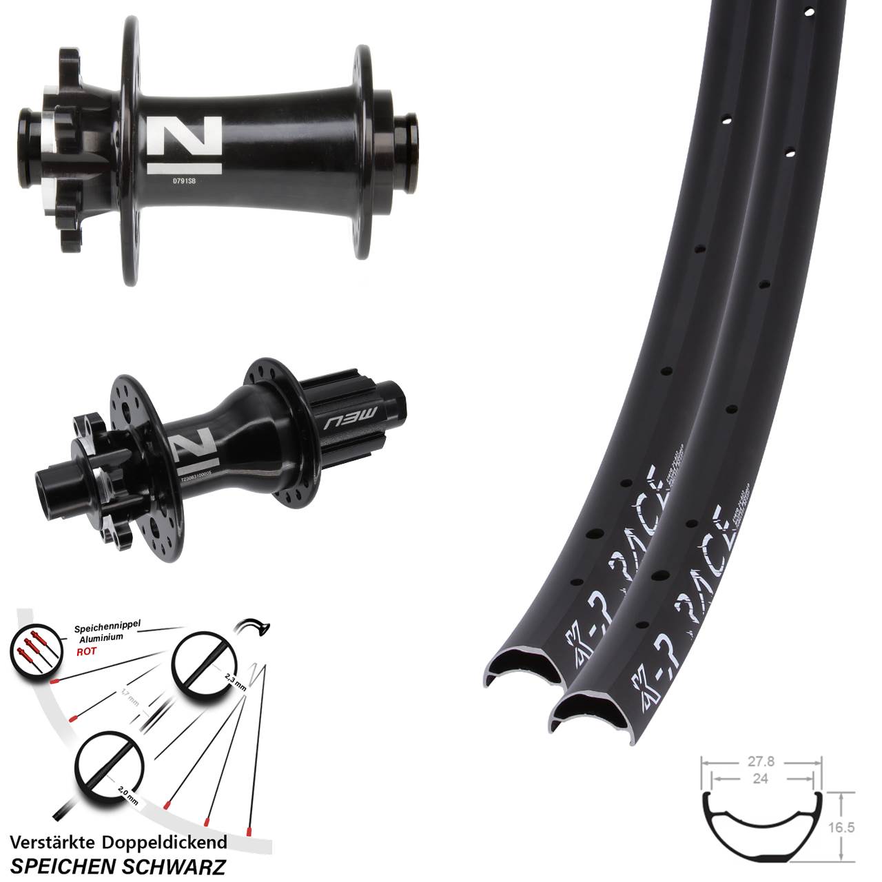 KX-R Race Novatec D791- D792 Laufradsatz 6-Loch 12x100/142 Campagnolo N3W