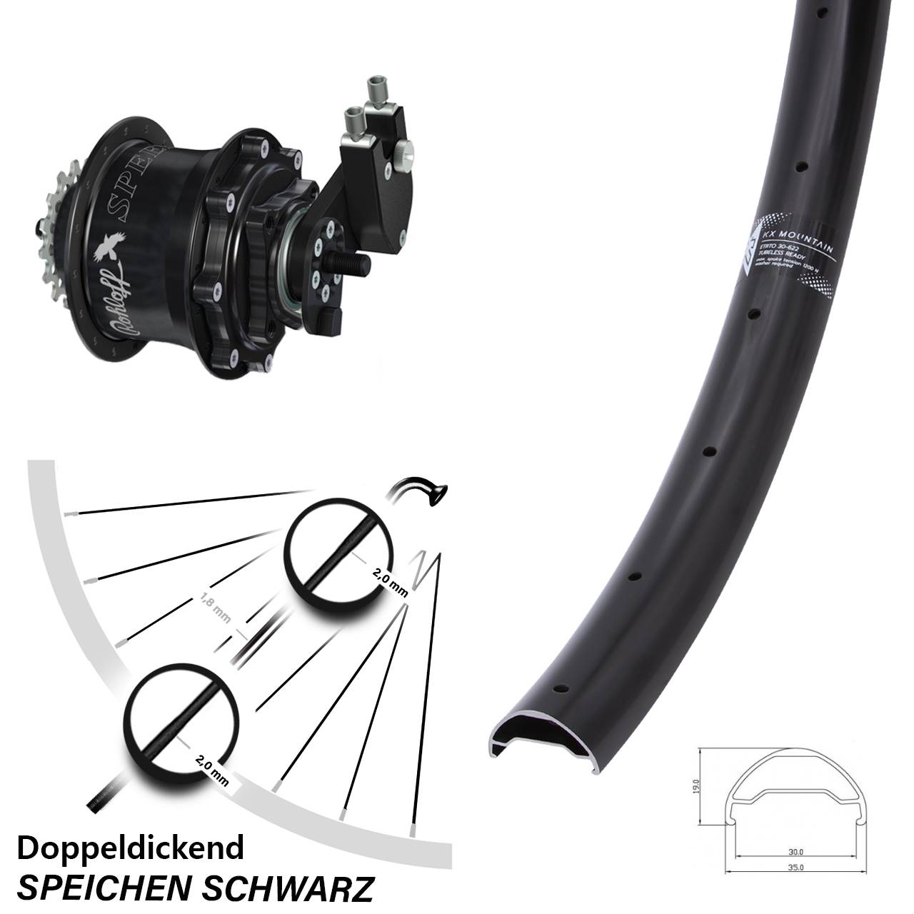 29 Zoll KX Mountain TR Rohloff Speedhub TS DB OEM