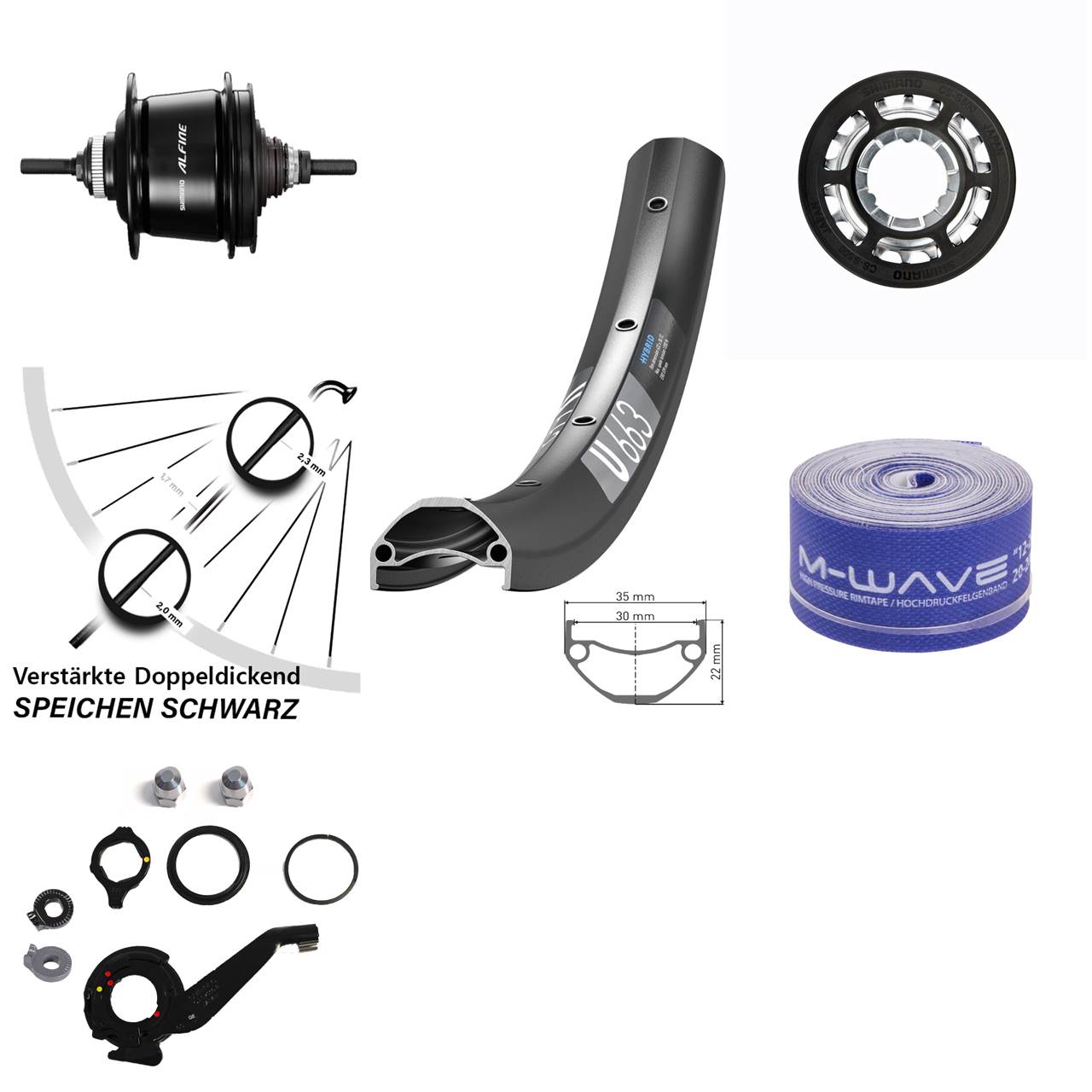 29 Zoll DT Swiss U663 Hinterrad Shimano Alfine 8 Gang