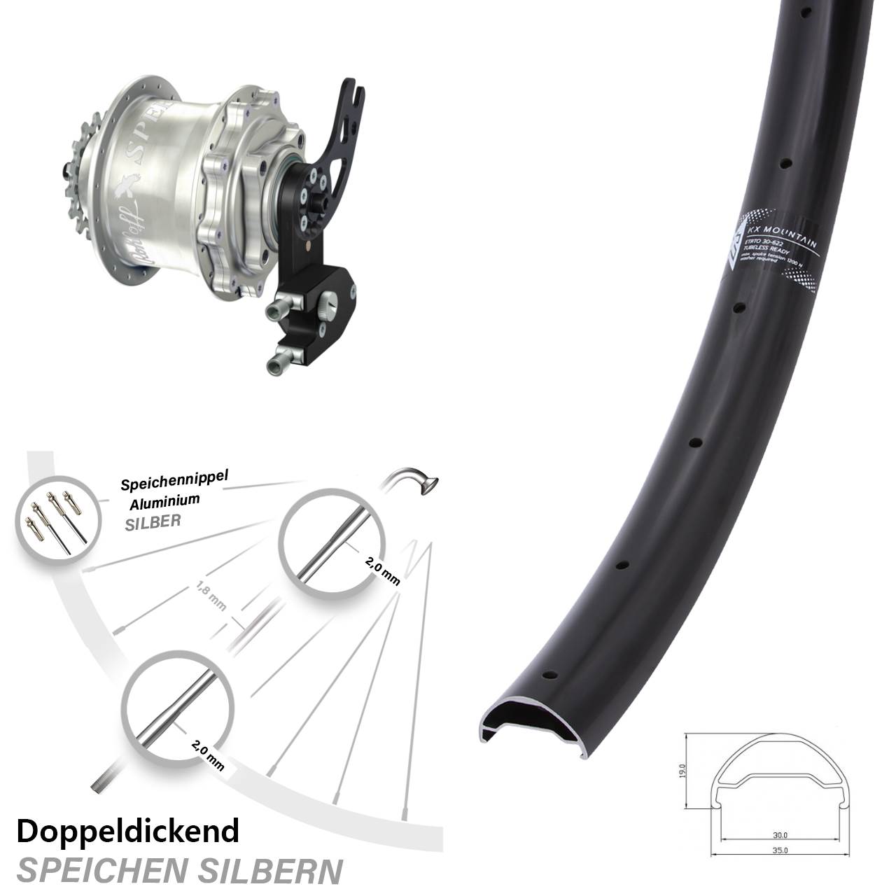 29 Zoll KX Mountain TR Rohloff Speedhub CC DB PM